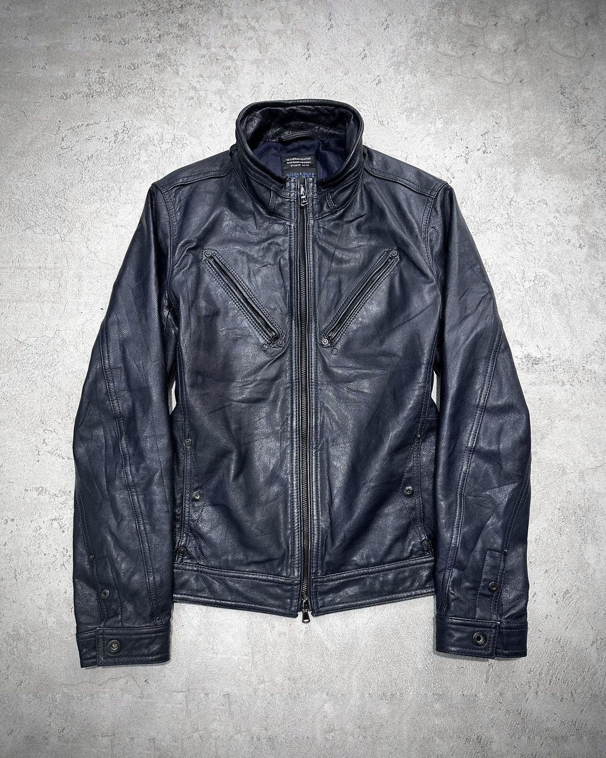 14th Addiction × GOSTAR DE FUGA Fuga Waxed Double Zip Faux Fur