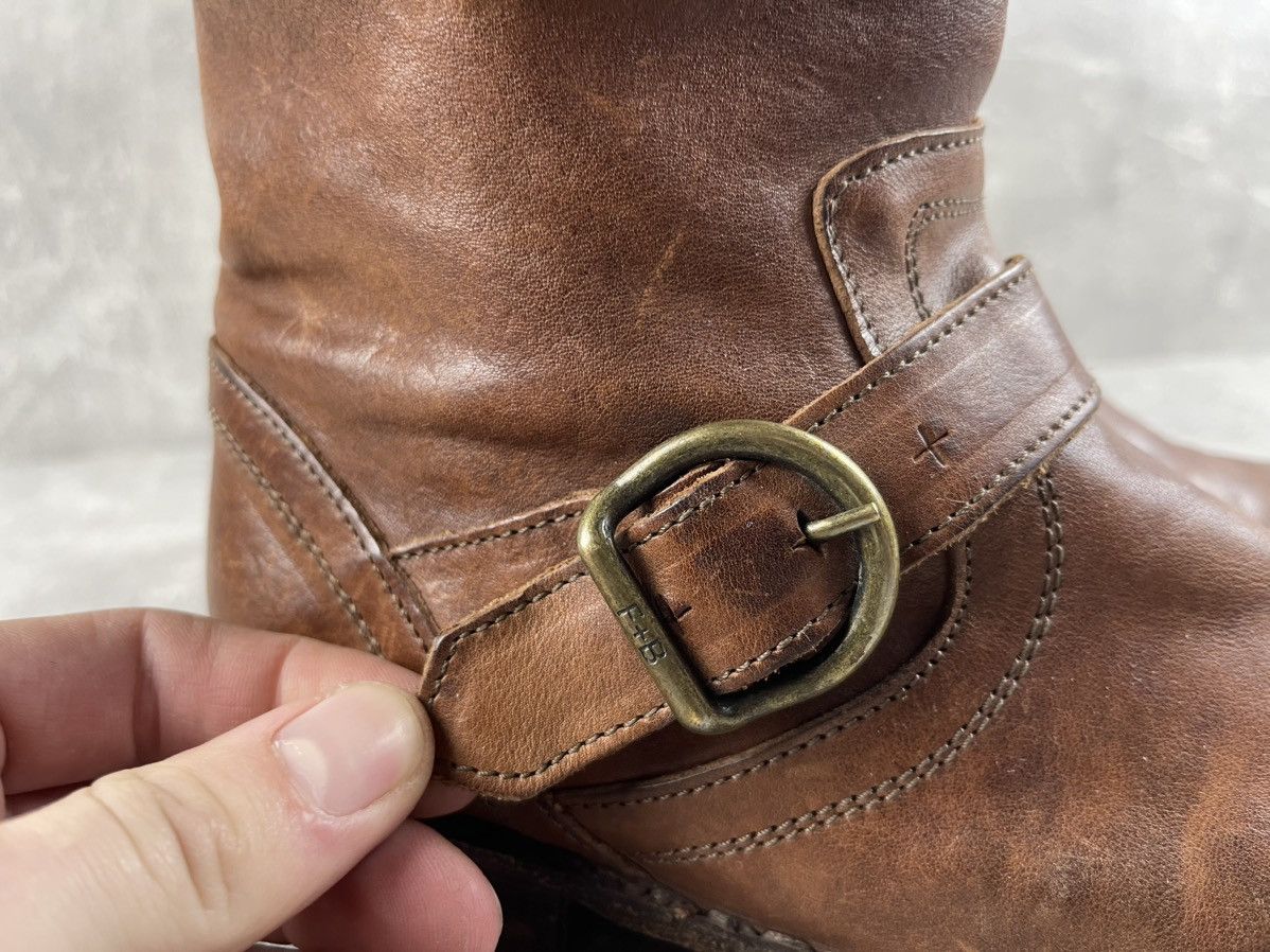Fiorentini + Baker Fiorentini + Baker Brown Leather Buckle Mid Calf Boots Size US 5.5 / IT 35.5 - 6 Thumbnail