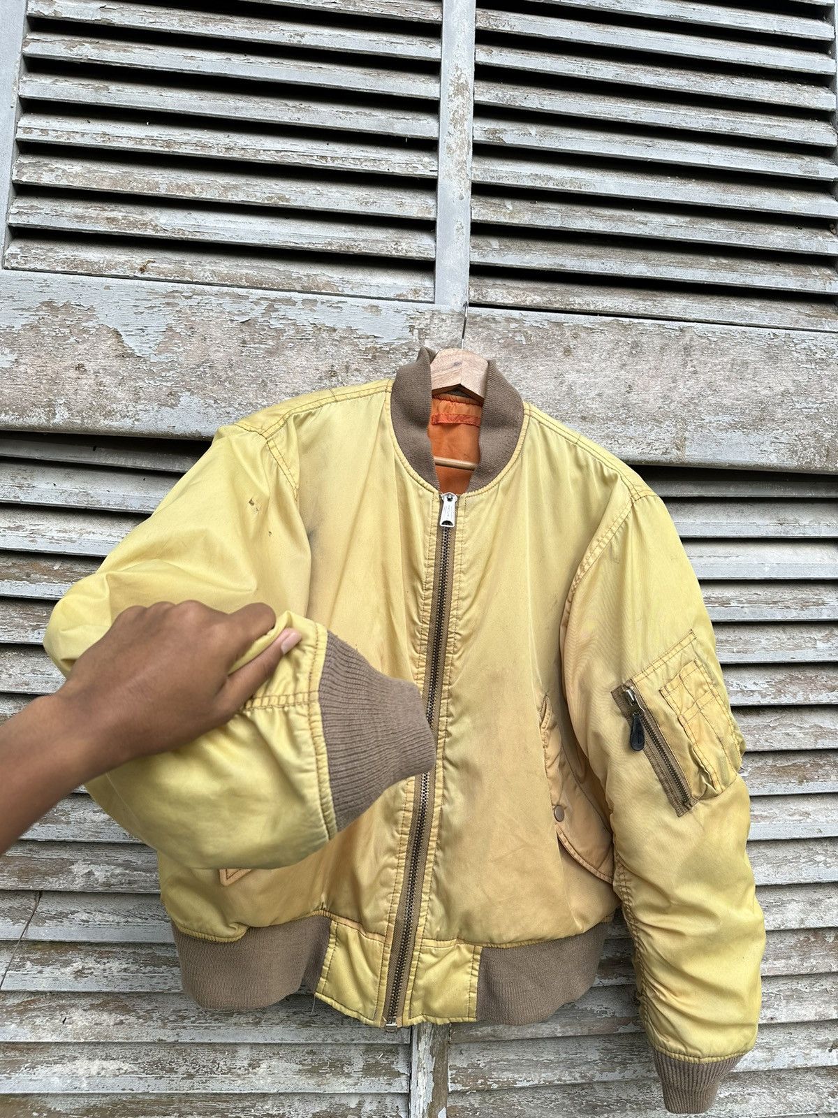 🪖Vintage THRASHED MA1 Man Intermediate Westop Bomber Jacket