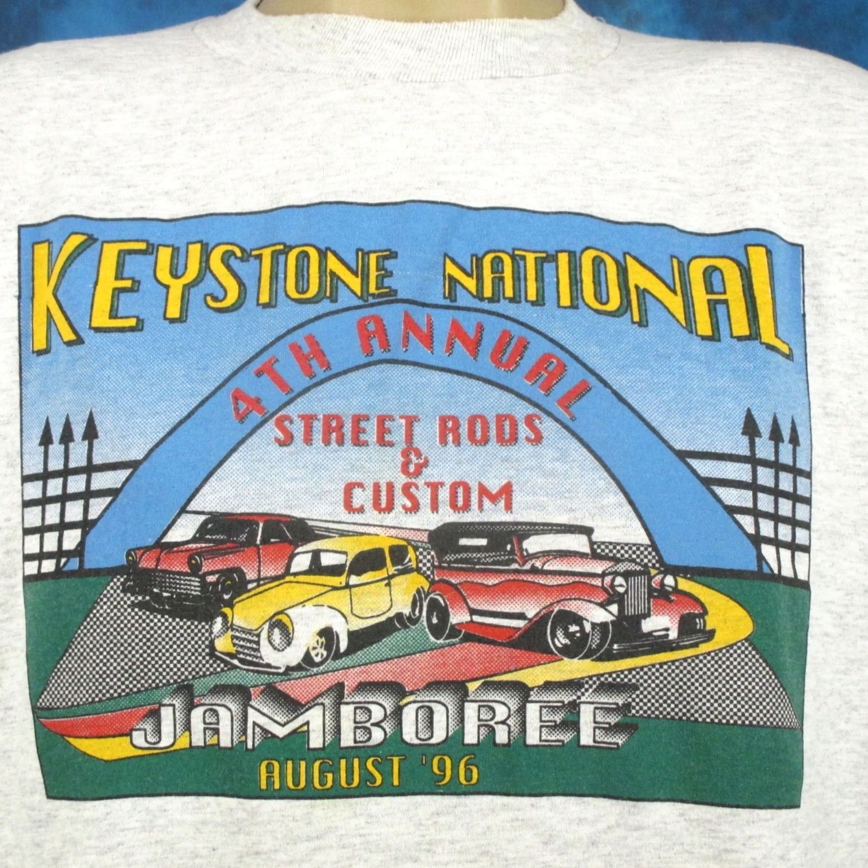 Vintage VINTAGE KEYSTONE NATIONAL STREET ROD JAMBOREE T-Shirt L/XL 80s 90s Mens Size US L / EU 52-54 / 3 - 2 Thumbnail