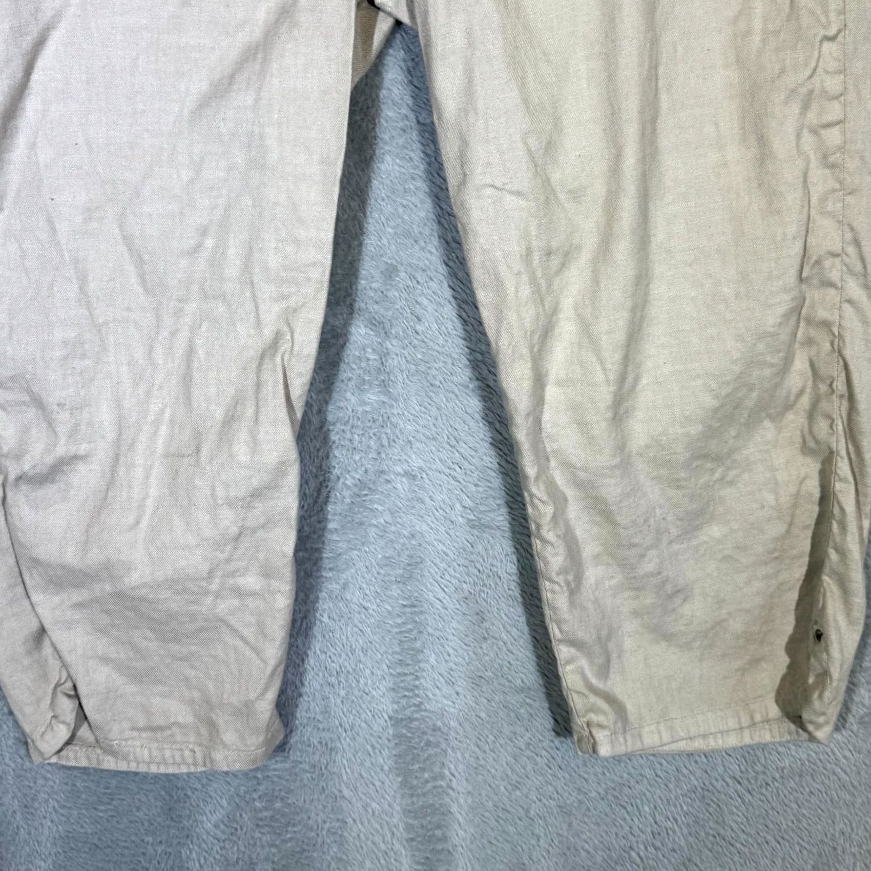 NYDJ NYDJ Pants Capris Women Size 10 Petite Beige Linen Blend Cropped Size 34" / US 12 / IT 48 - 5 Thumbnail