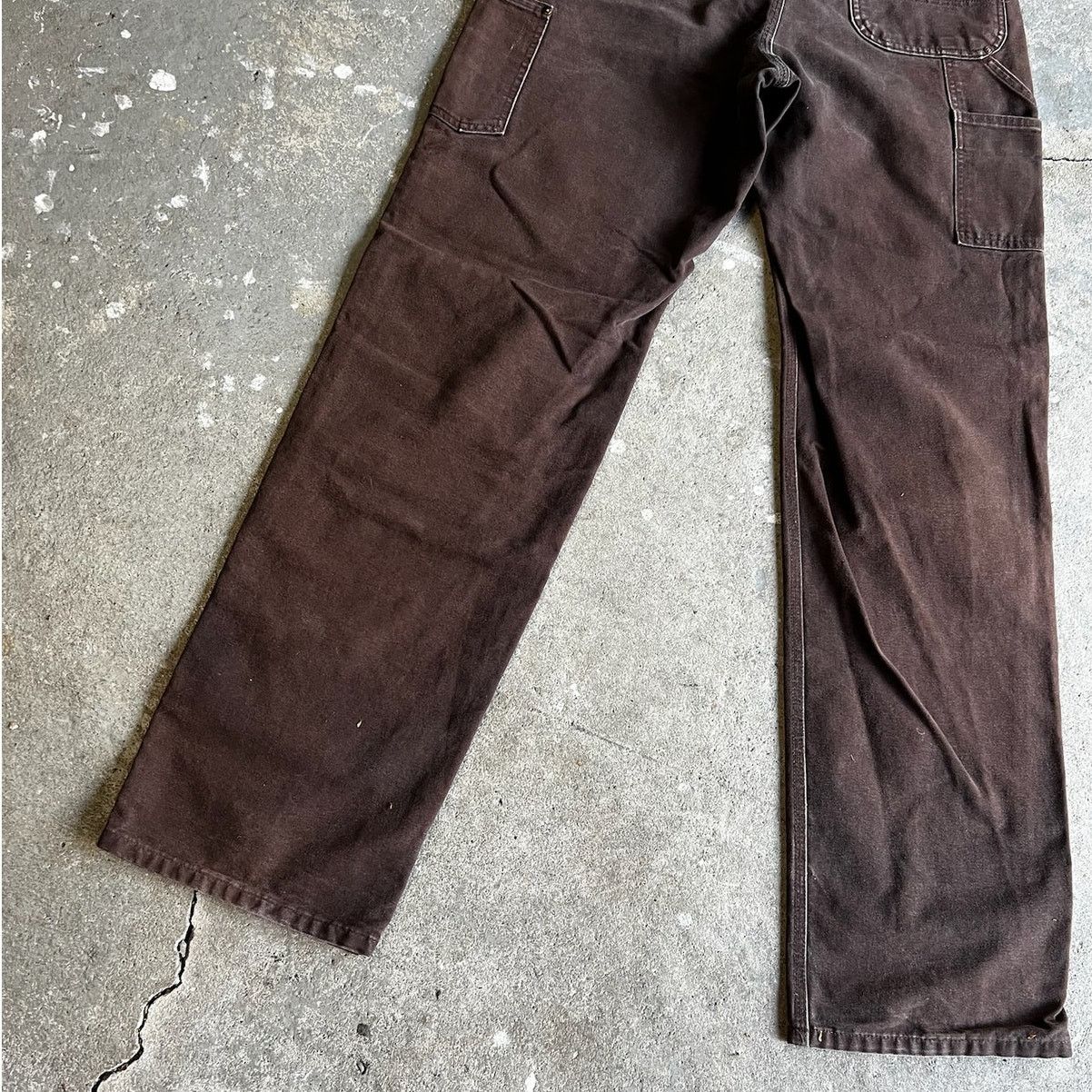 Carhartt × Vintage Carhartt brown faded double knee work wear carpenter pants Size US 33 - 6 Thumbnail