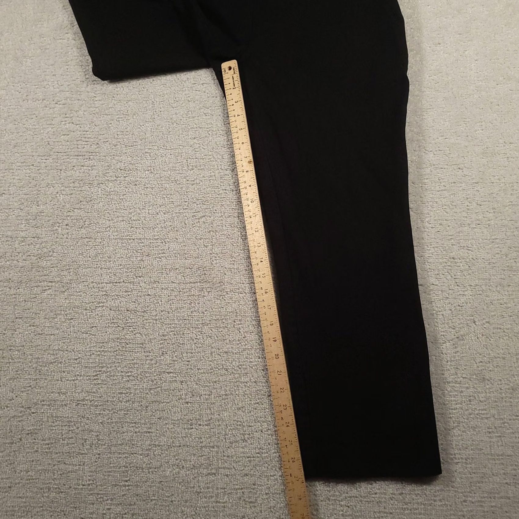Vintage Chico's Pants Womens 2 Short Black Stretch Side Zip Career Trousers Cotton Blend Size 26" / US 2 / IT 38 - 3 Thumbnail