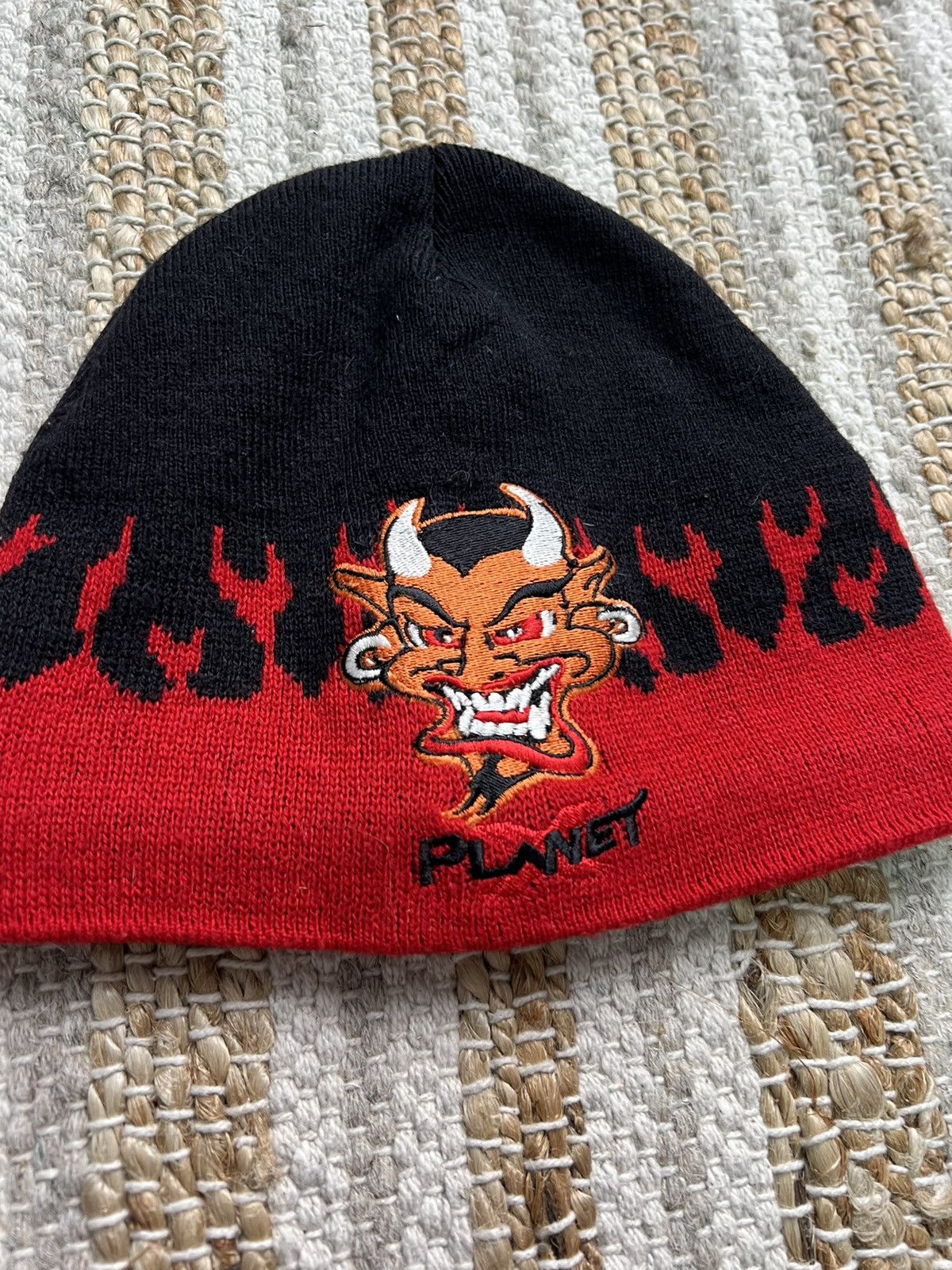 Japanese Brand × Vintage Vintage flames beanie Size ONE SIZE - 2 Thumbnail