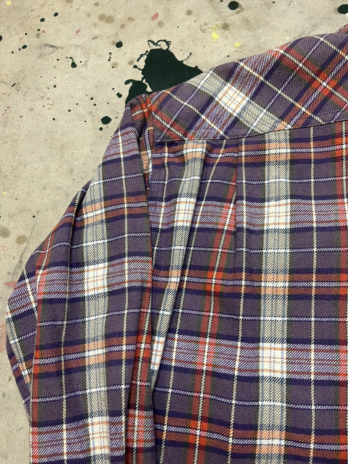 Issey Miyake Vintage Issey Sport Mandarin Collar Plaid Flannel Shirt Size L / US 10 / IT 46 - 9 Thumbnail