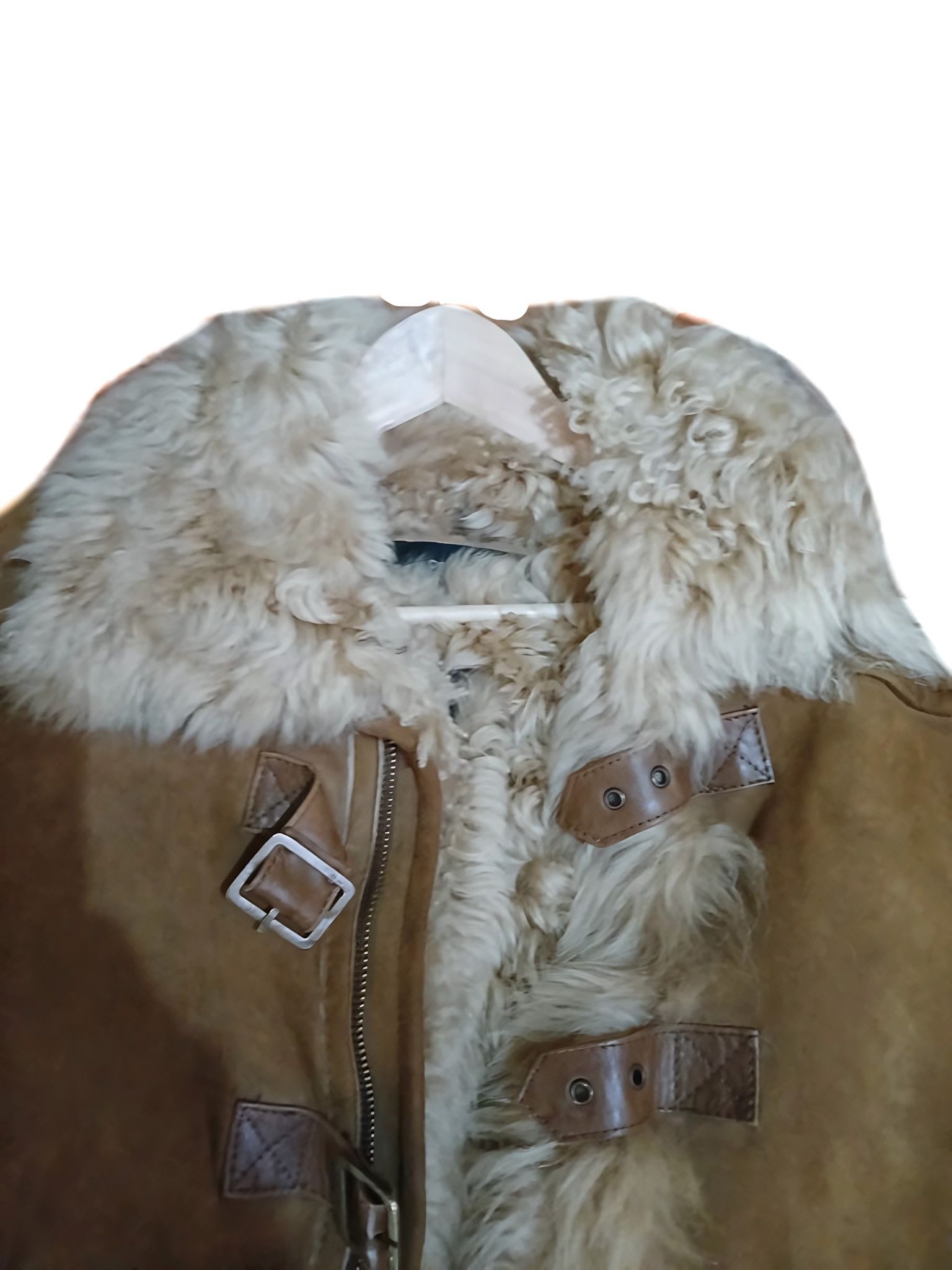 Dsquared2 GOAT FUR SHEARLING SUEDE BOMBER JACKET Size US L / EU 52-54 / 3 - 6 Thumbnail
