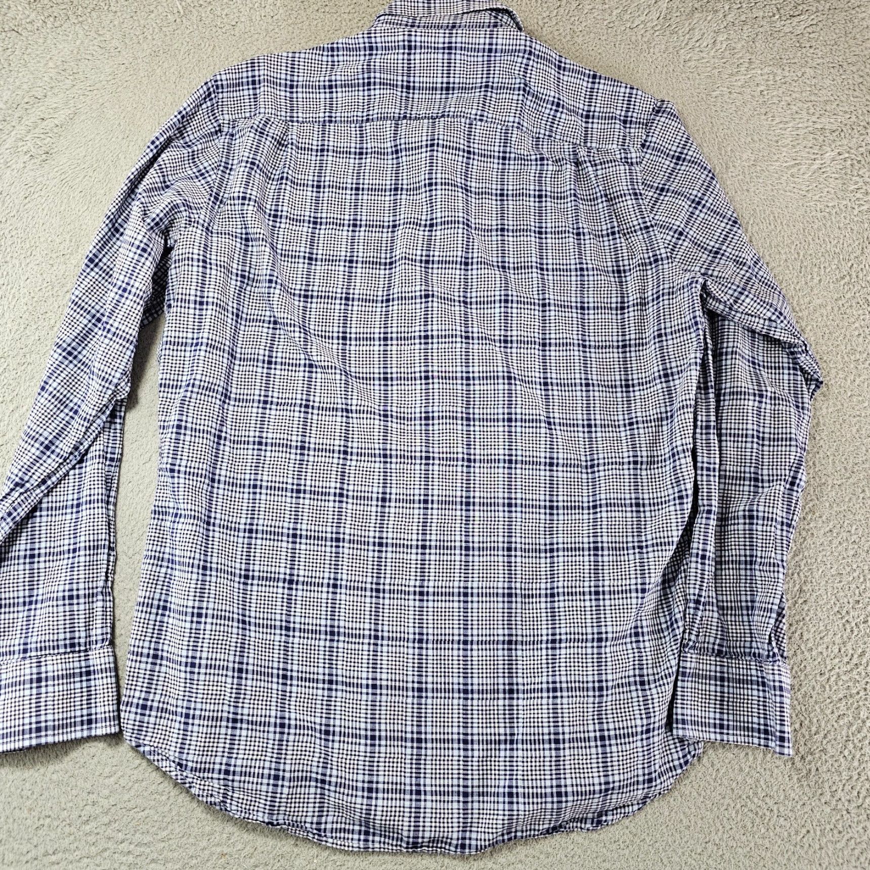 Peter Millar Peter Millar Collection Shirt Mens Large Blue Check Long Sleeve Chambray Button-Up Size US L / EU 52-54 / 3 - 5 Thumbnail