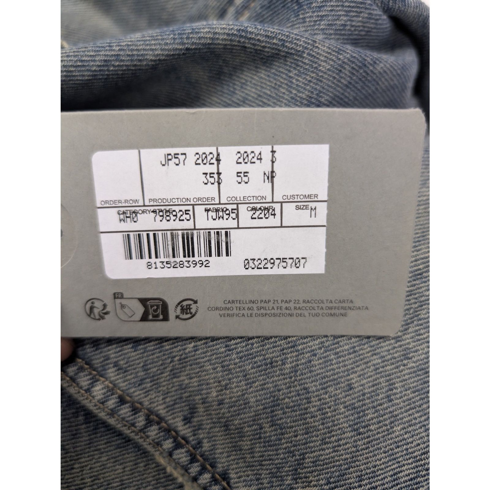 Balenciaga o1rshd1 Baggy Denim Shorts in Blue Rust M Size US 32 / EU 48 - 22 Thumbnail