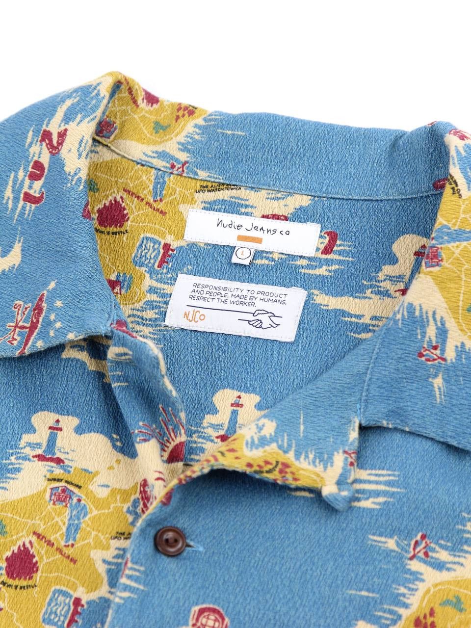 Nudie Jeans NUDIE JEANS Thick short-sleeved shirt with print Size US L / EU 52-54 / 3 - 7 Thumbnail