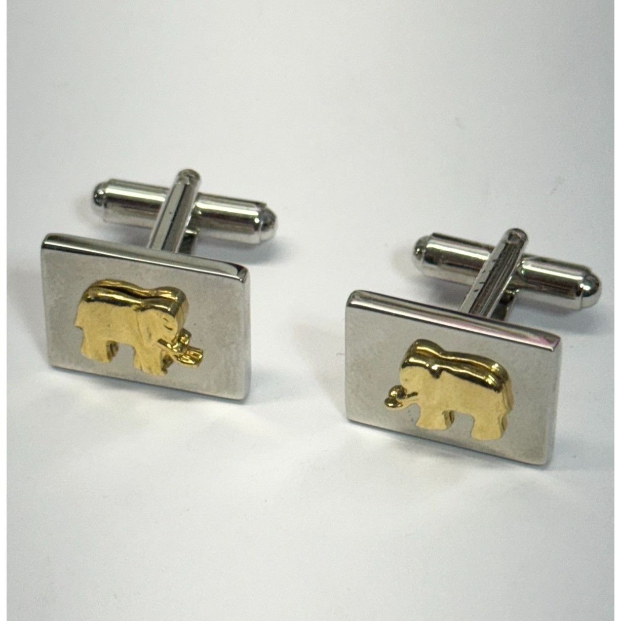 Vintage Vintage unisex elephant cufflinks cuff links Size ONE SIZE - 1 Thumbnail