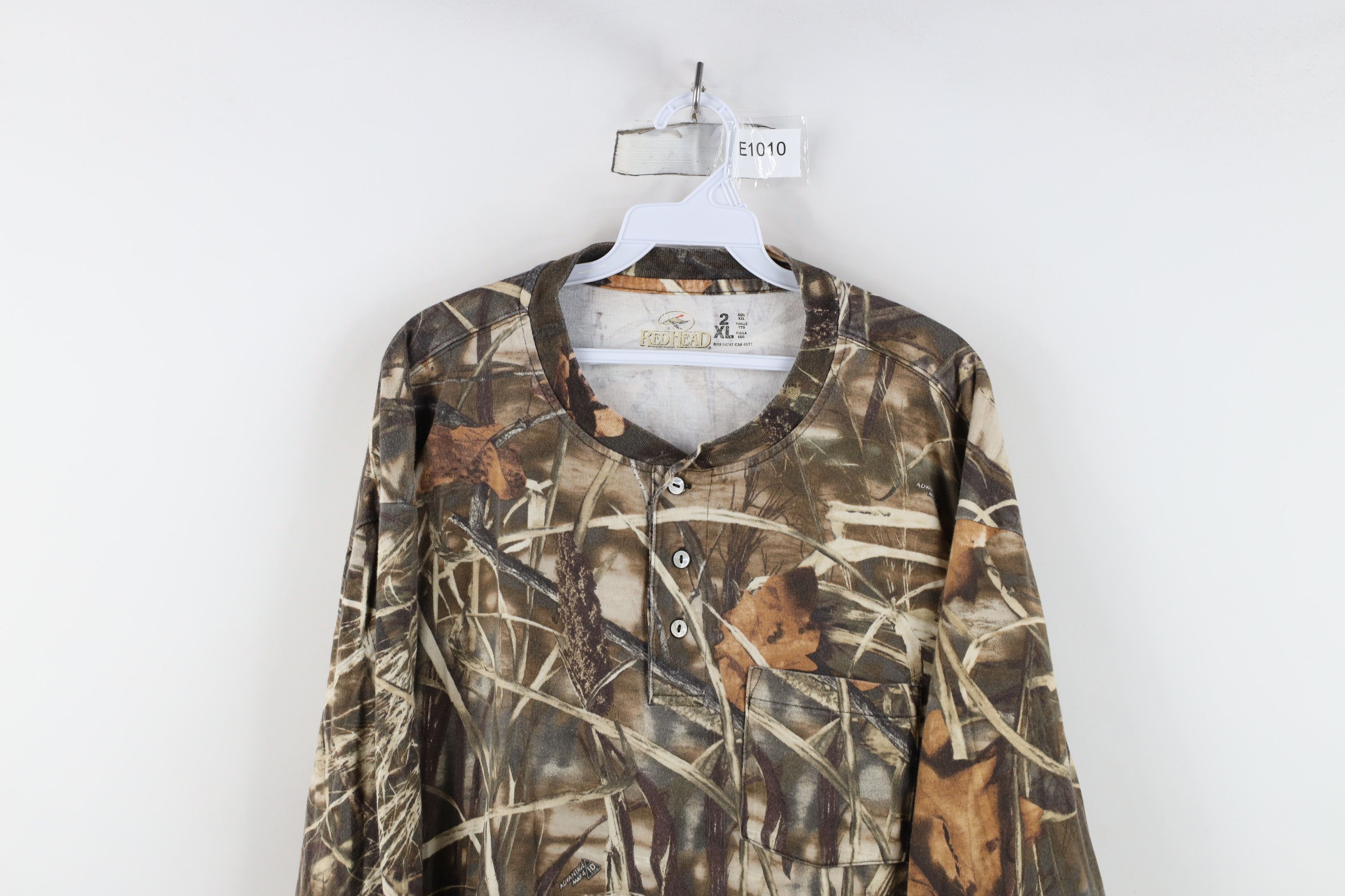 Vintage Vintage Y2K Streetwear Camouflage Long Sleeve Henley T-Shirt Size US XXL / EU 58 / 5 - 2 Thumbnail
