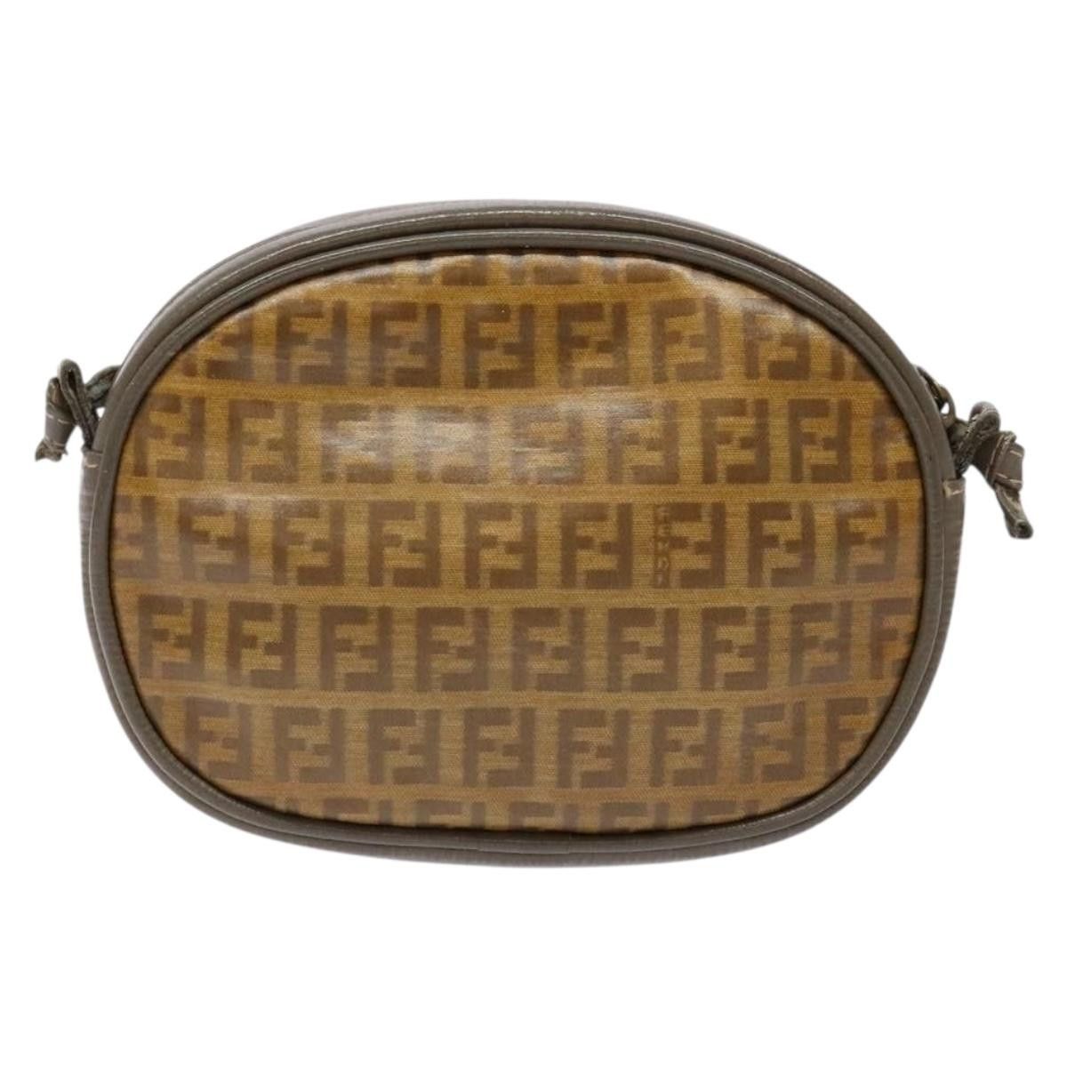 Fendi FENDI Zucchino Canvas Shoulder Bag Pvc Brown Size ONE SIZE - 3 Thumbnail