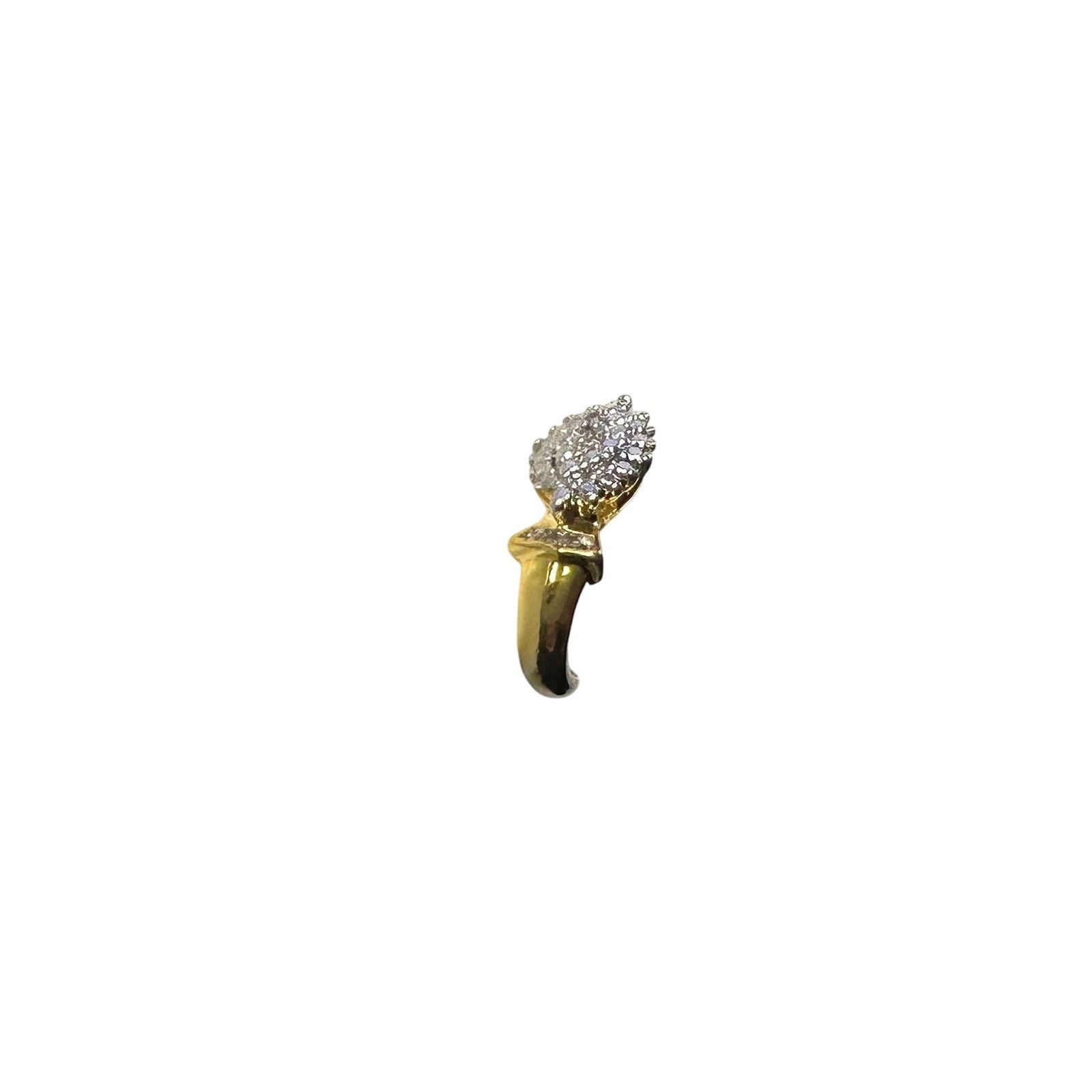 Other Diamond Accented Marquise Cluster Earrings 14kt Gold plate Size ONE SIZE - 5 Thumbnail