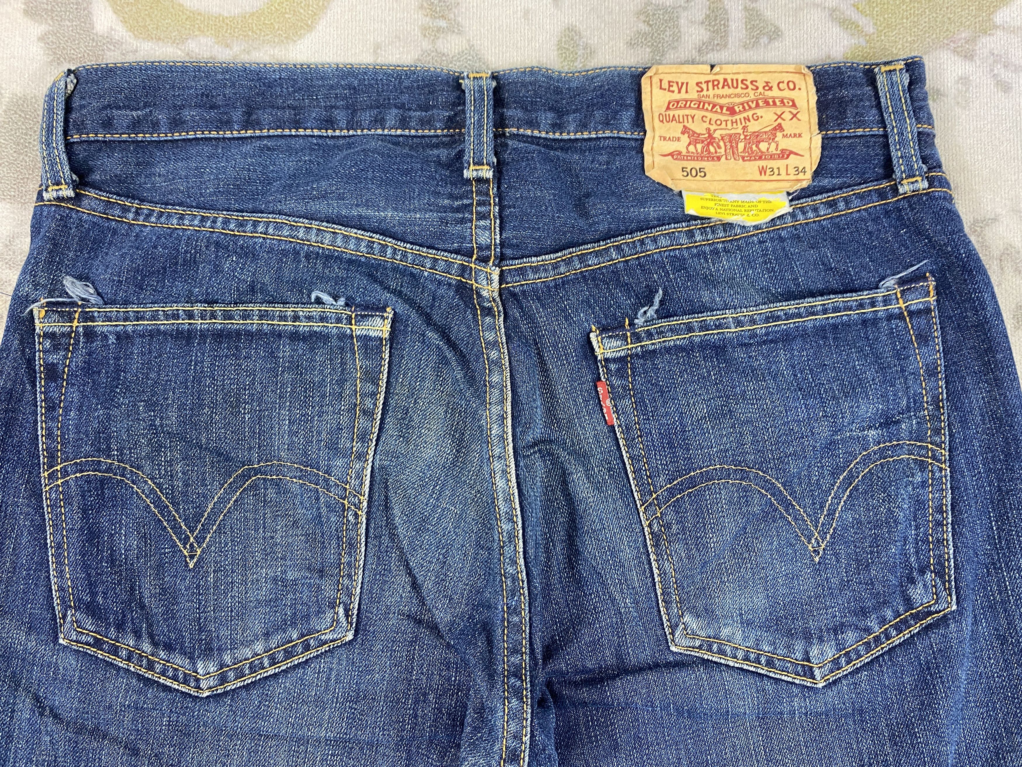 Levi's Blue Vintage Levi's 505 Jeans 32x34 Denim- JN3631 Size US 32 / EU 48 - 4 Thumbnail