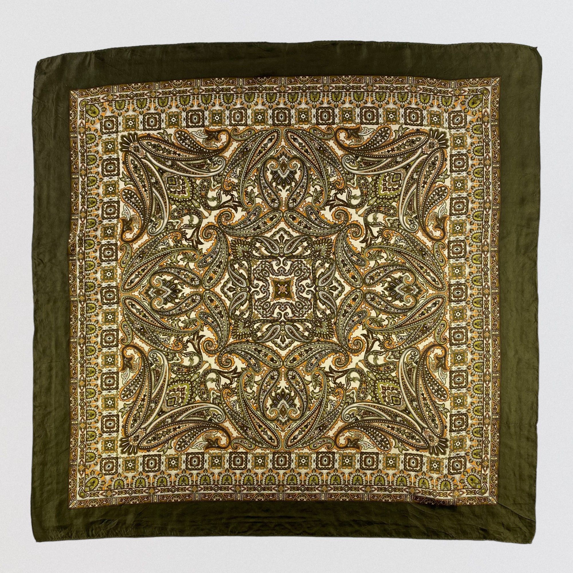 Japanese Brand × Vintage Vintage Unknown Paisley Silk Scarf SS060 Size ONE SIZE - 1 Thumbnail
