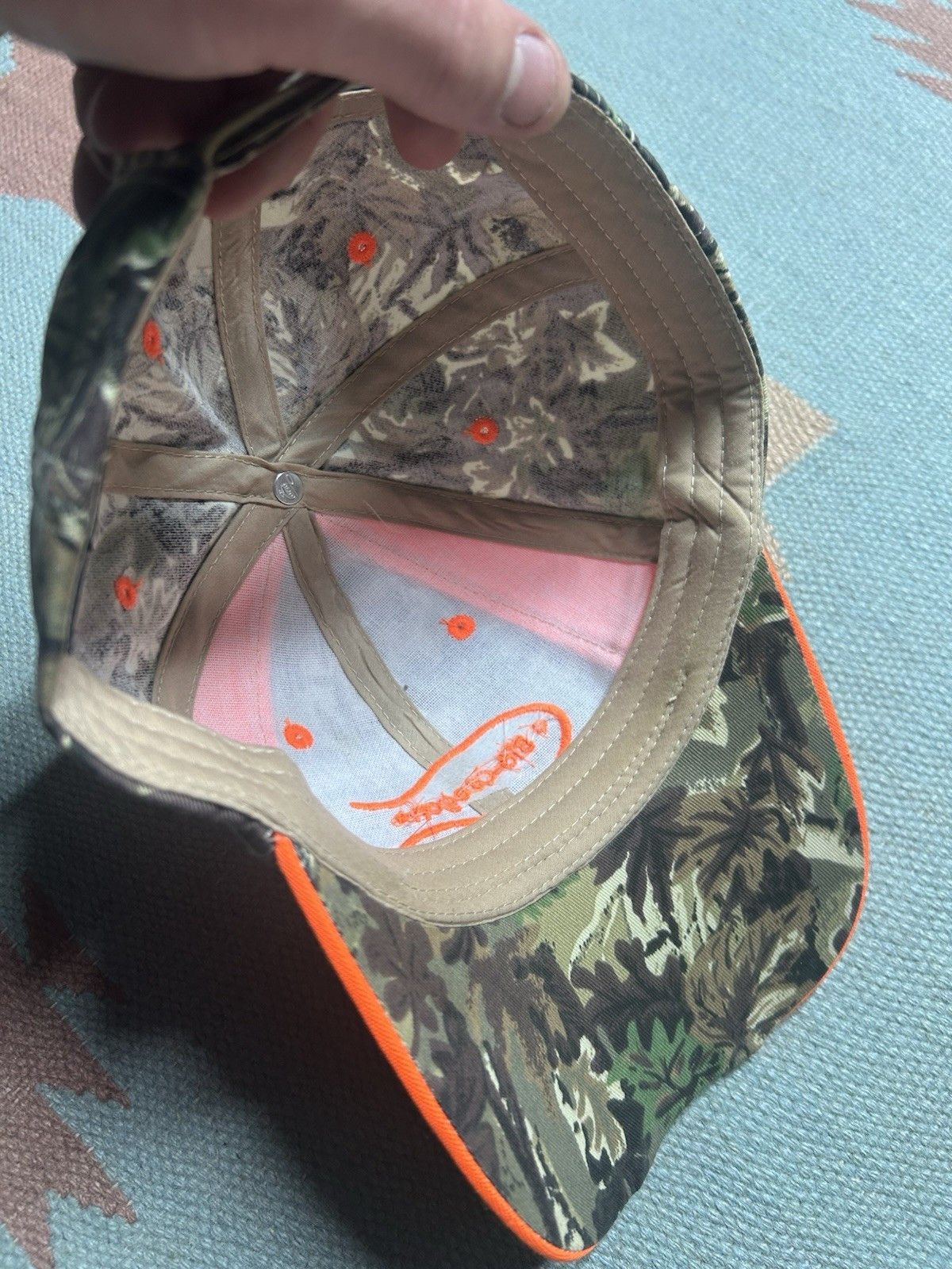 Vintage Bio Oregon strapback hat camo hi vis Orange fish realtree Size ONE SIZE - 6 Thumbnail