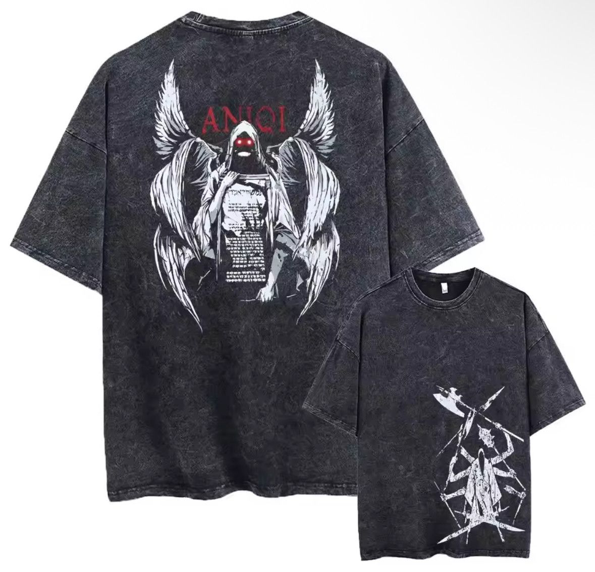 Other High Street Homme Ghost Print Washed Black T-Shirt Size US XL / EU 56 / 4 - 1 Thumbnail