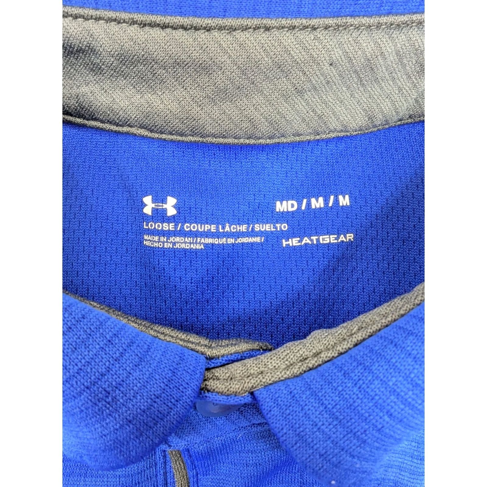 Under Armour Under Armour Tech Loose HeatGear Polo Shirt Men M Blue Short Sleeve Button Polo Shirt Mens Blue UA Tech Size US M / EU 48-50 / 2 - 2 Thumbnail