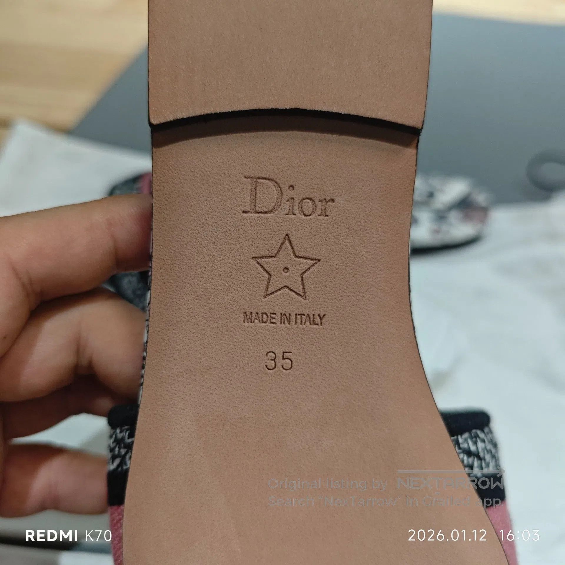 Dior Dior Black and red tie-dye floral flat letter slippers| Size US 4.5 / IT 34.5 - 2 Thumbnail