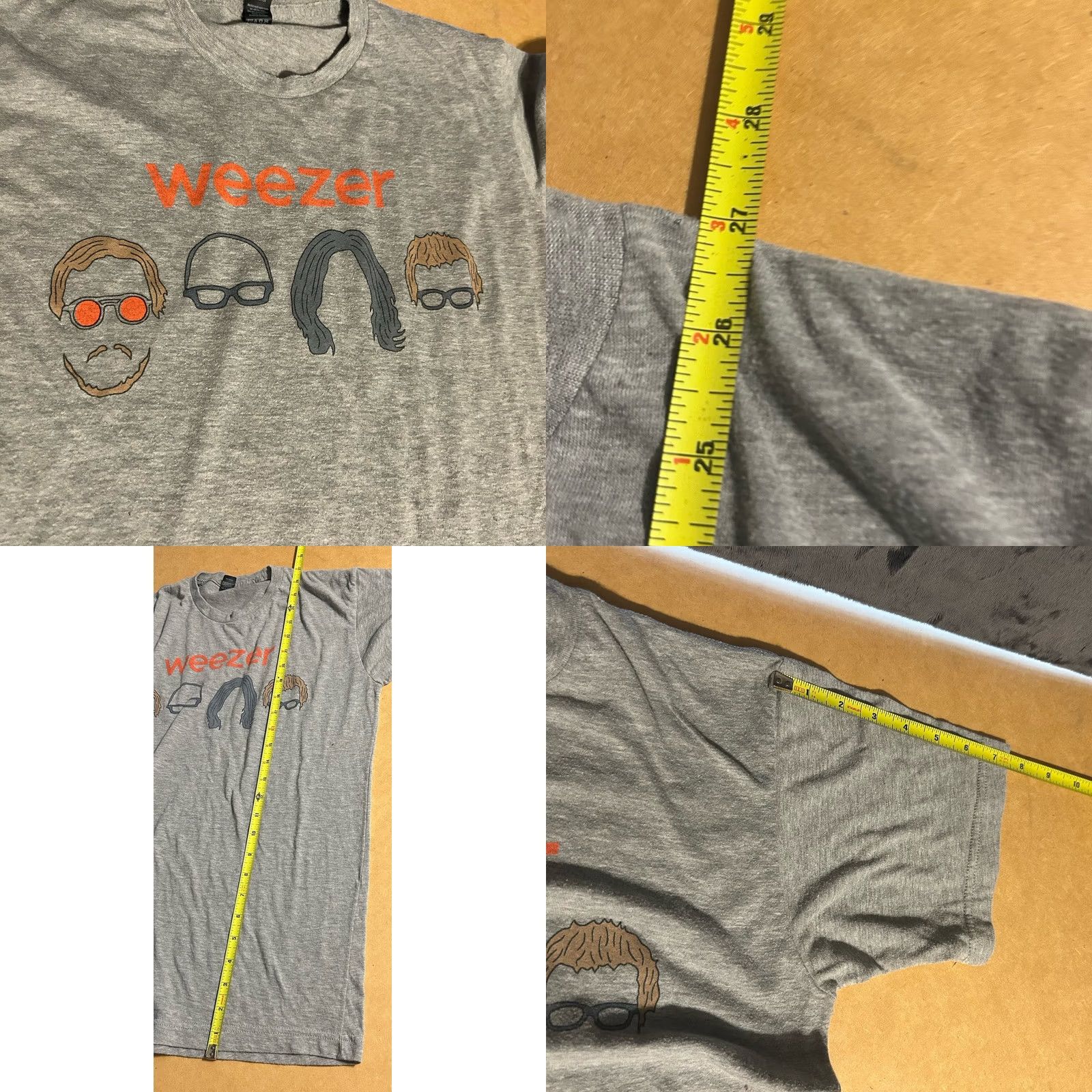 Tultex Weezer Summer 2018 Tour Shirt Men Medium Gray Short Sleeve Double Sided Tultex - Vintage Size US M / EU 48-50 / 2 - 10 Thumbnail