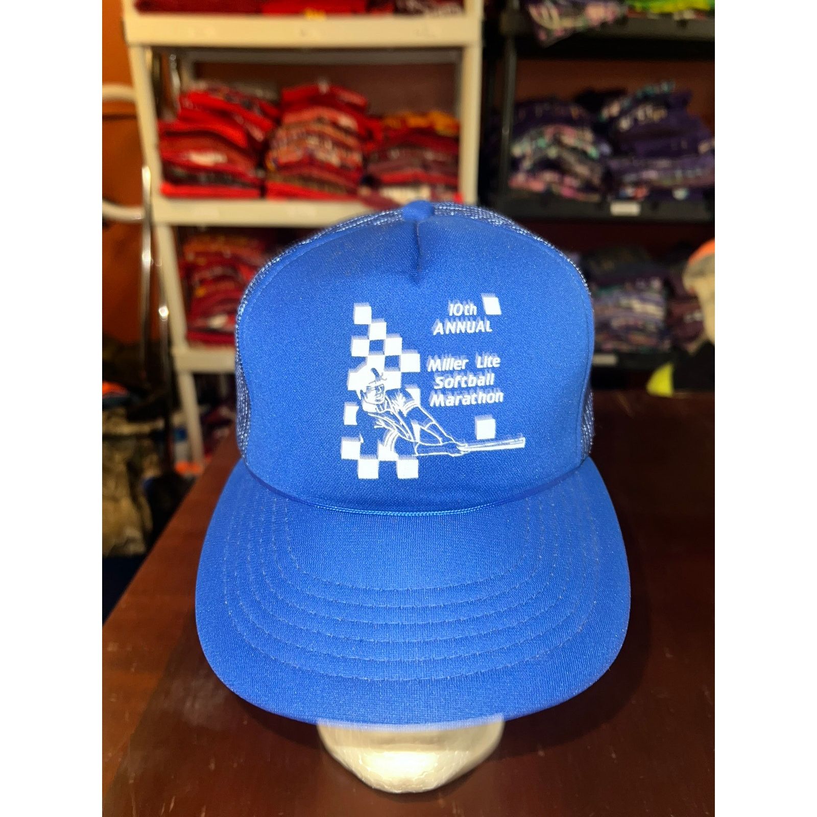 Vintage Vintage Miller Lite Hat 10th Softball Roper Trucker Cap VTG Size ONE SIZE - 2 Thumbnail