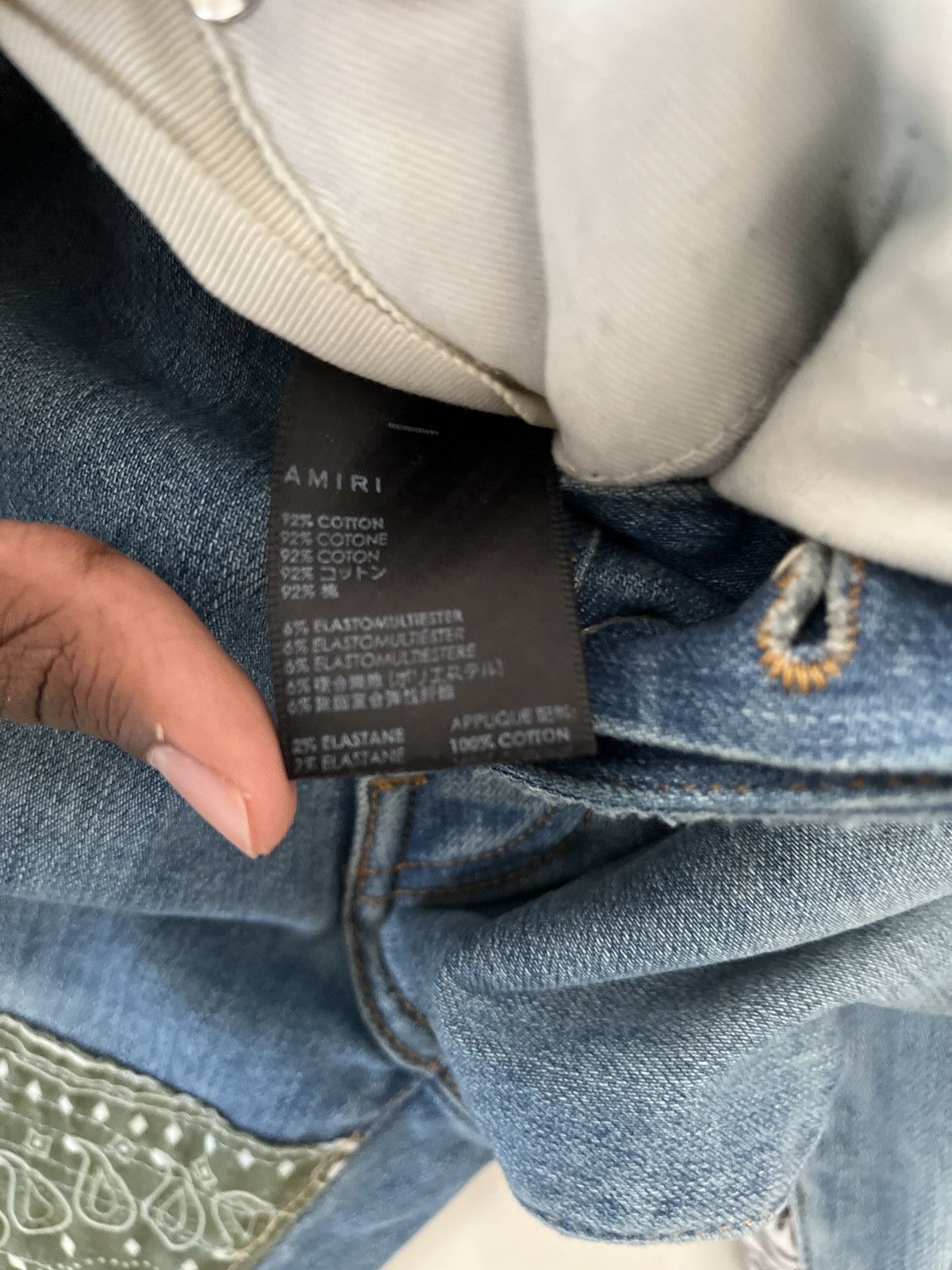 Amiri Amiri Bandana jeans Size 30 Size US 30 / EU 46 - 8 Thumbnail
