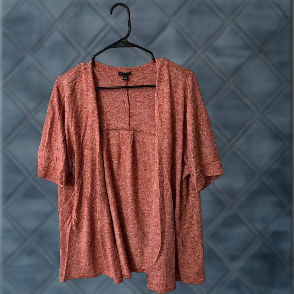 Torrid Torrid Cardigan Womens 2 Orange Short Dolman Sleeve Hacci Open Front Stretch Sweater Size XS / US 0-2 / IT 36-38 - 1 Thumbnail