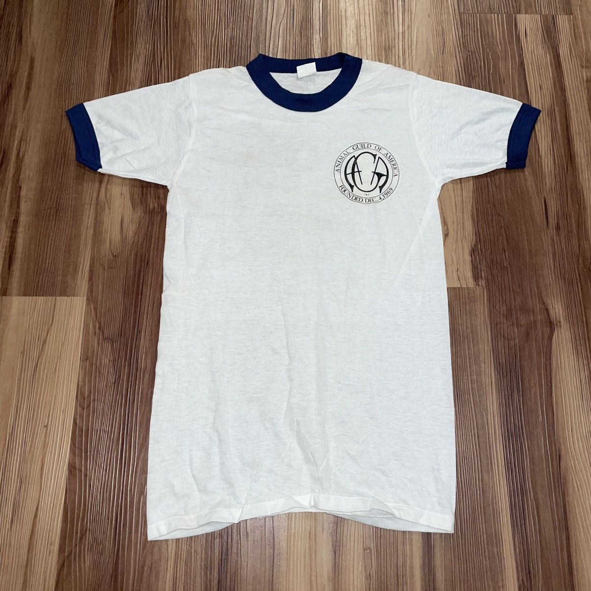 Vintage Animal Guild of America 60s Ringer T-shirt Size US S / EU 44-46 / 1 - 3 Thumbnail