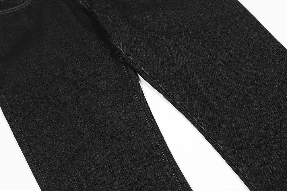 Japanese Brand × Jean American letter embroidery high street loose straight jeans Size US 32 / EU 48 - 6 Thumbnail