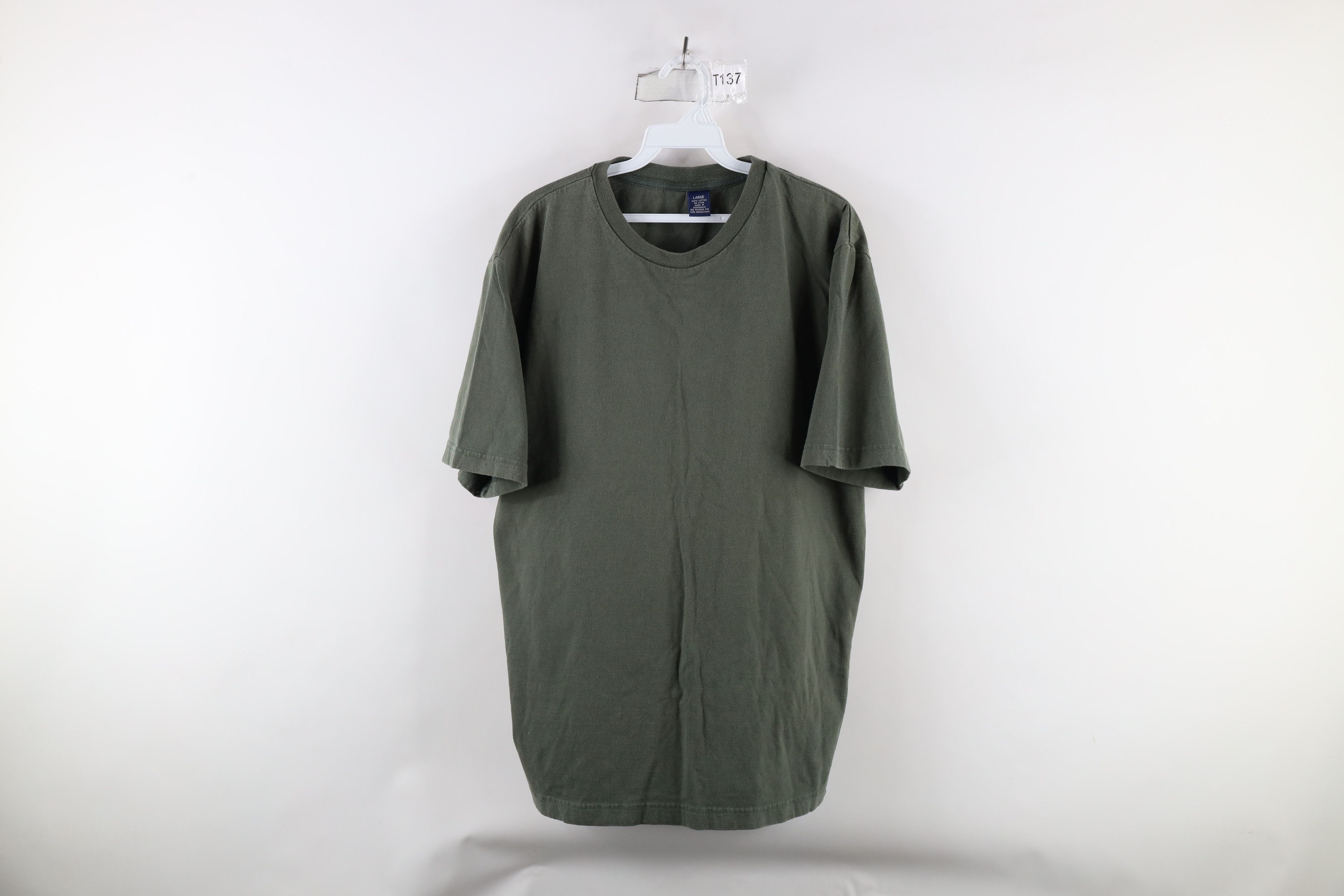 Vintage Vintage 90s Streetwear Short Sleeve T-Shirt Green Cotton Size US L / EU 52-54 / 3 - 1 Thumbnail