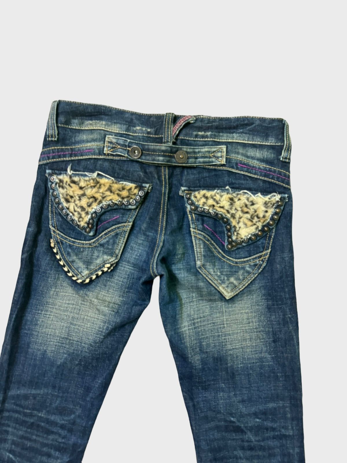 Hysteric Glamour Flare REDPEPPER Buckle Rare Design Clawmark Low Rise Denim Size US 29 - 10 Thumbnail