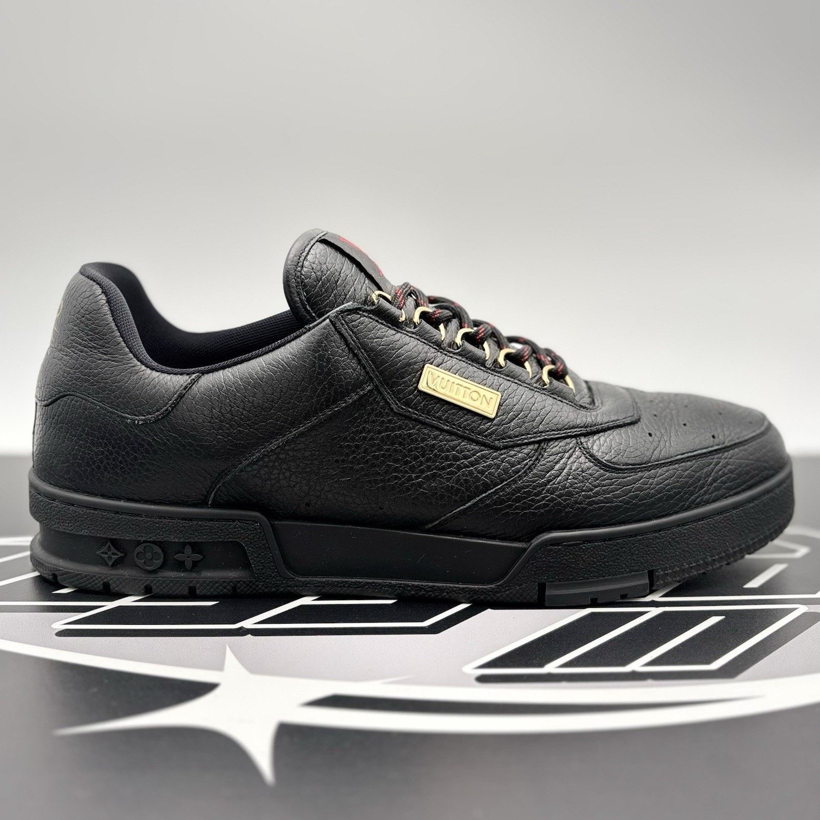 Louis Vuitton Louis Vuitton Hardware Calfskin Trainer ‘ Black, Gold ‘ Size US 10.5 / EU 43-44 - 2 Thumbnail