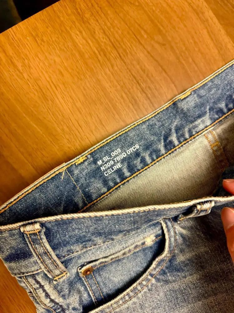 Celine Celine by Hedi 19SS Heavy Washed Straight Leg Denim-2507 Size US 28 / EU 44 - 4 Thumbnail