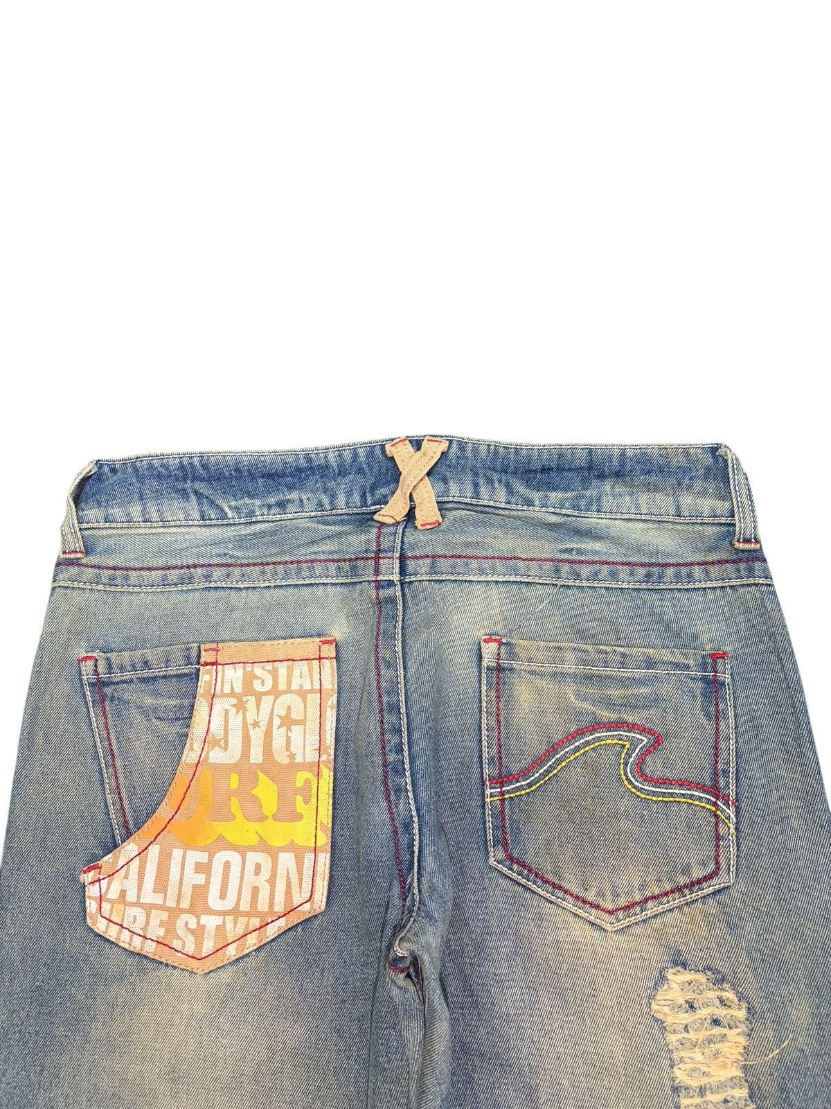Body Glove Vintage Body Glove Funk Style Distressed Flare Jeans Size US 32 / EU 48 - 4 Thumbnail