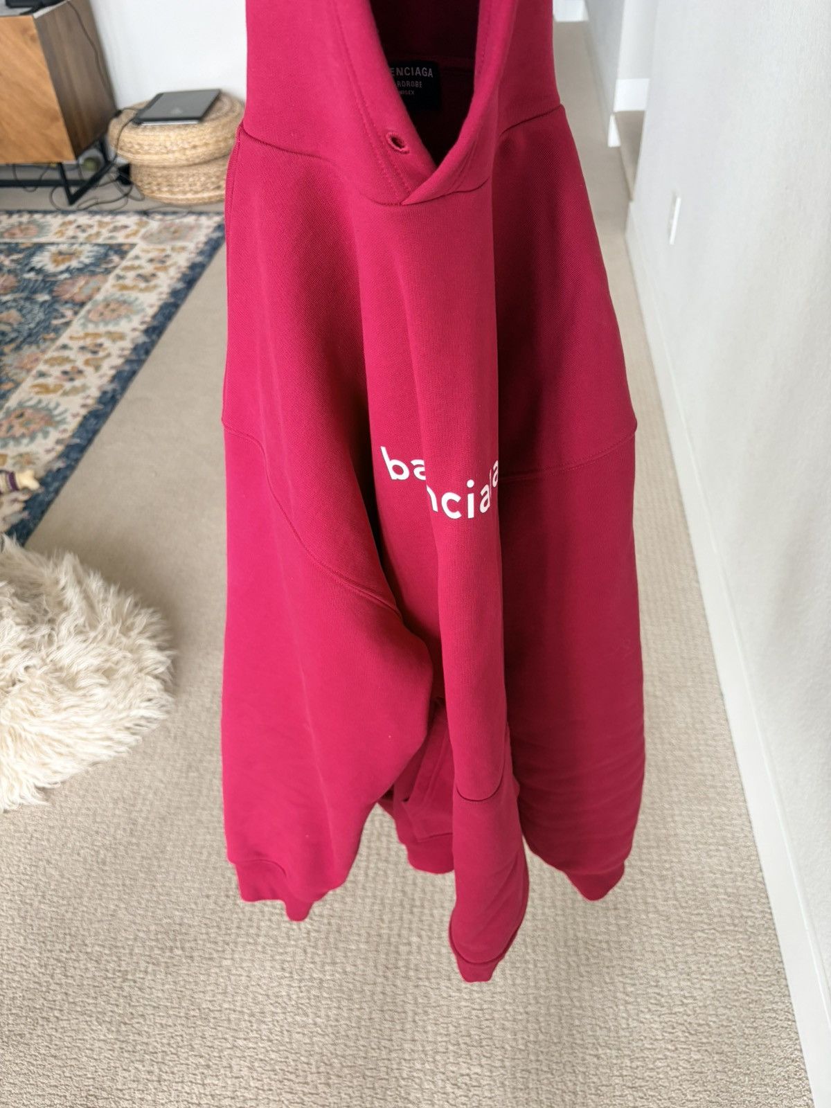 Balenciaga SEND ME OFFERS! Burgundy balenciaga copyright hoodie Size US M / EU 48-50 / 2 - 4 Thumbnail