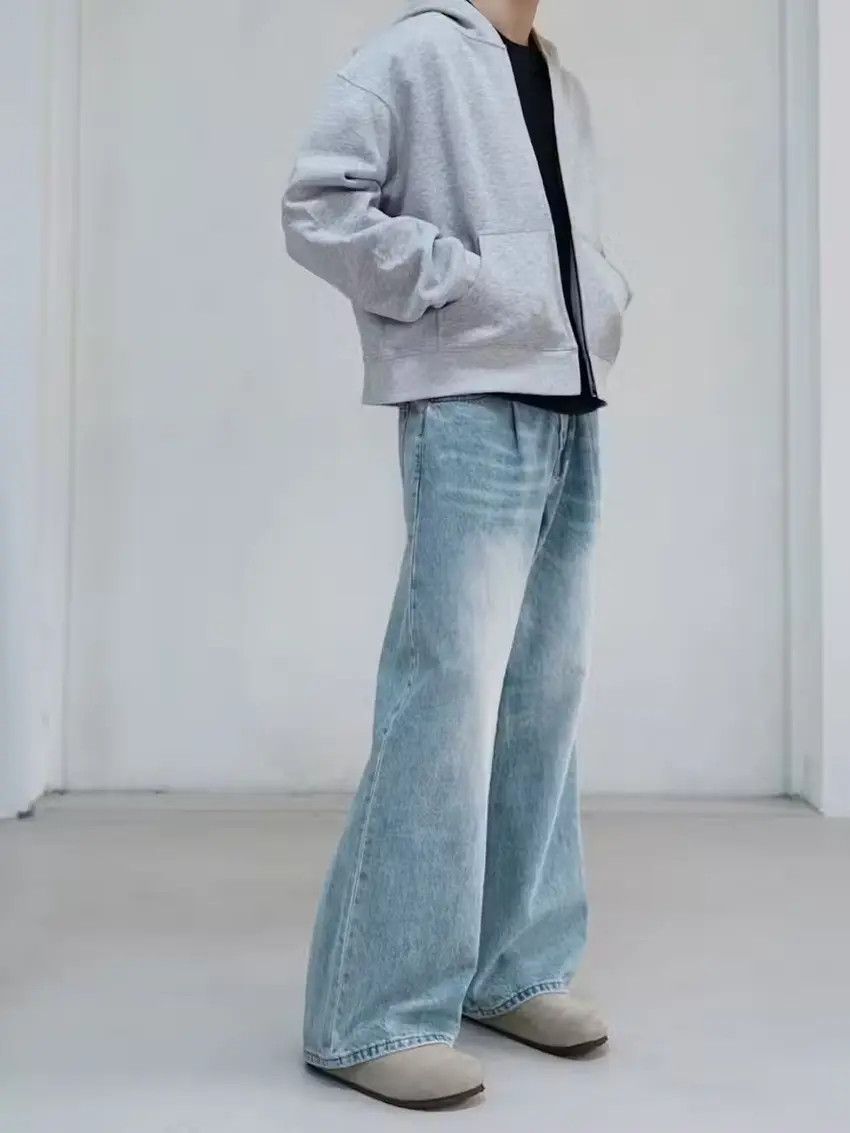 Designer × Japanese Brand Faded blue washed yuppie loose baggy jeans Size US 30 / EU 46 - 4 Thumbnail