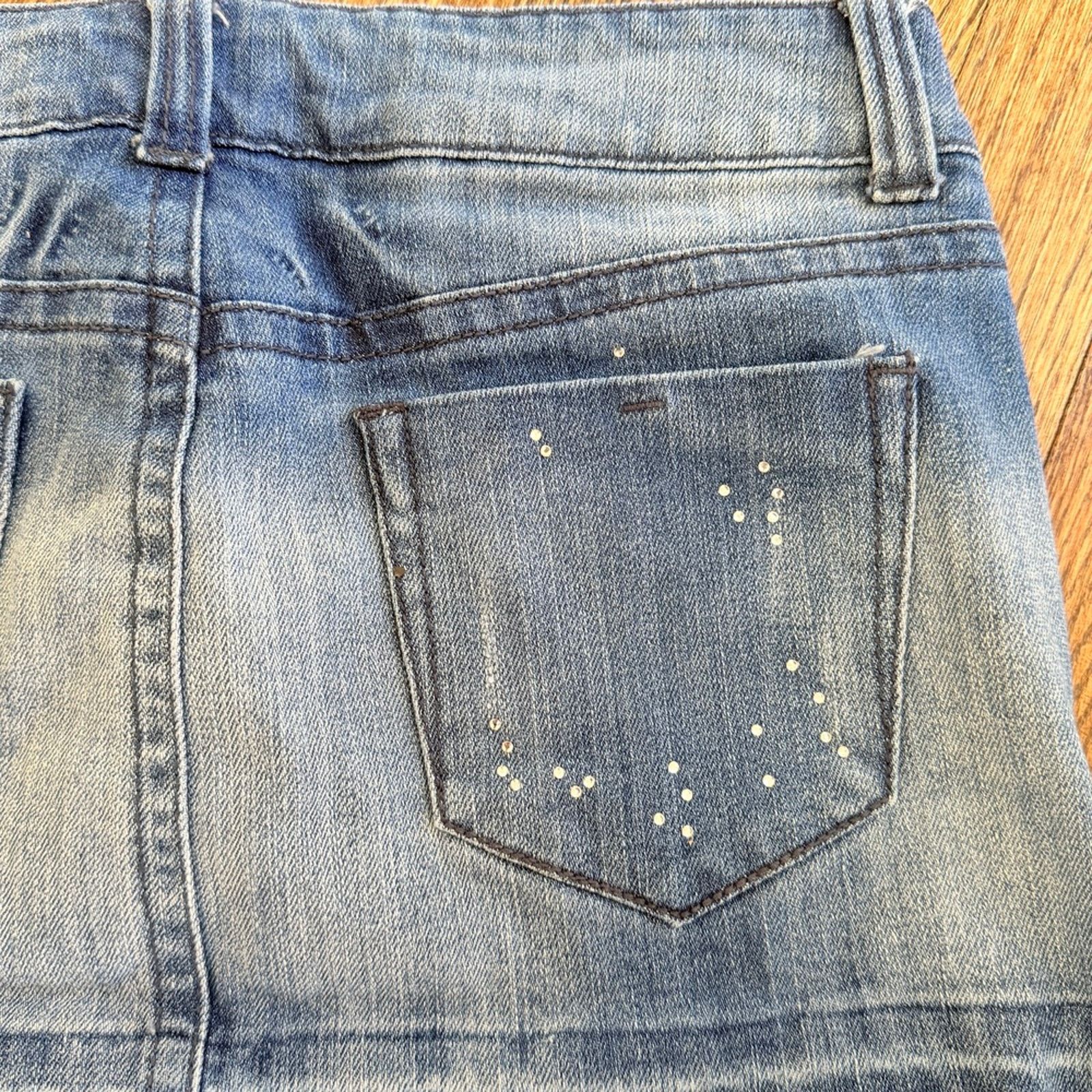 Other Vintage Micro Mini denim Skirt rhinestone Women's Small 90s Size 28" / US 6 / IT 42 - 4 Thumbnail