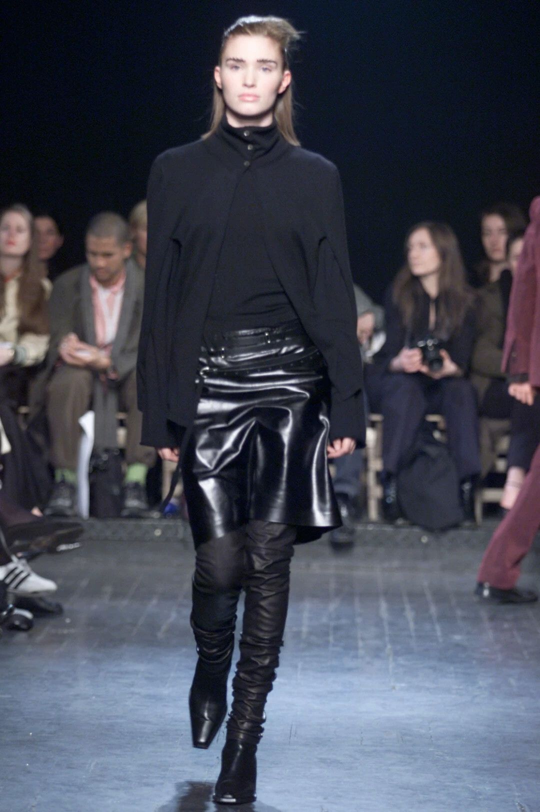 Ann Demeulemeester Ann Demeulemeester Leather Skirt 38 Show 95 New Classic Size 26" / US 2 / IT 38 - 1 Thumbnail