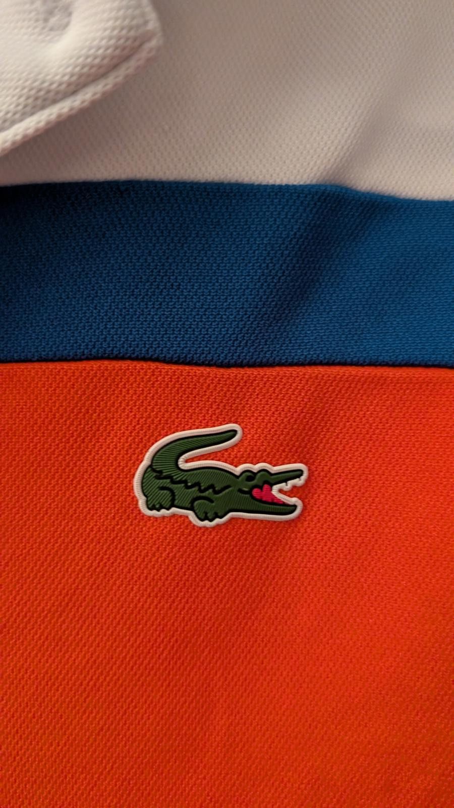Lacoste Lacoste Sport Polo Shirt Orange Colorblock 100% Polyester Size US XL / EU 56 / 4 - 3 Thumbnail