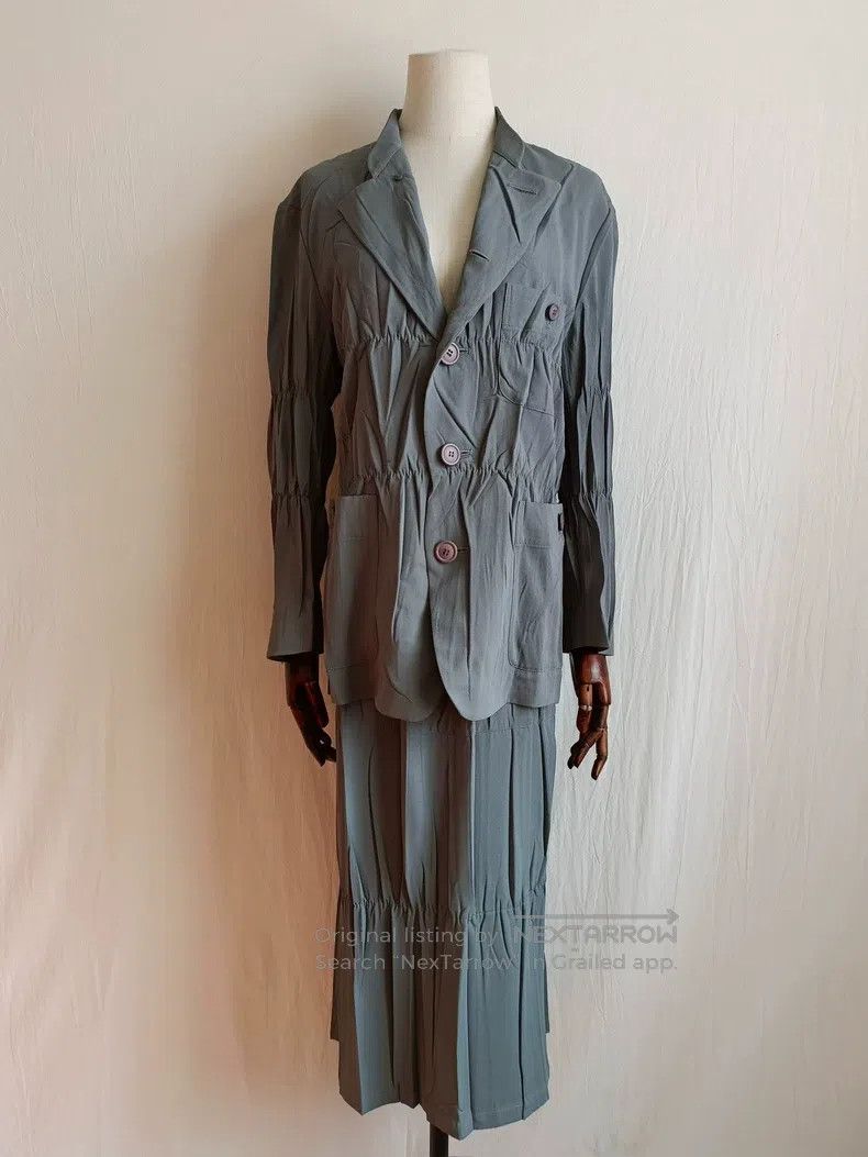 Issey Miyake Issey Miyake Mist Blue-gray Coat Size M / US 6-8 / IT 42-44 - 2 Thumbnail