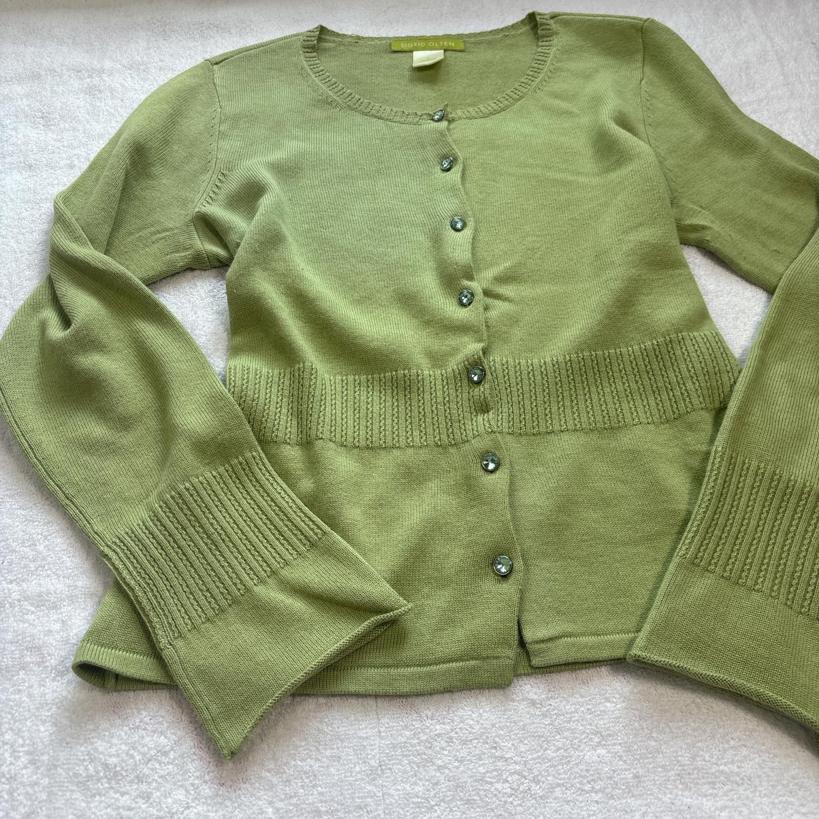 Other vintage cozy sage green fitted cardigan Size S / US 4 / IT 40 - 3 Thumbnail