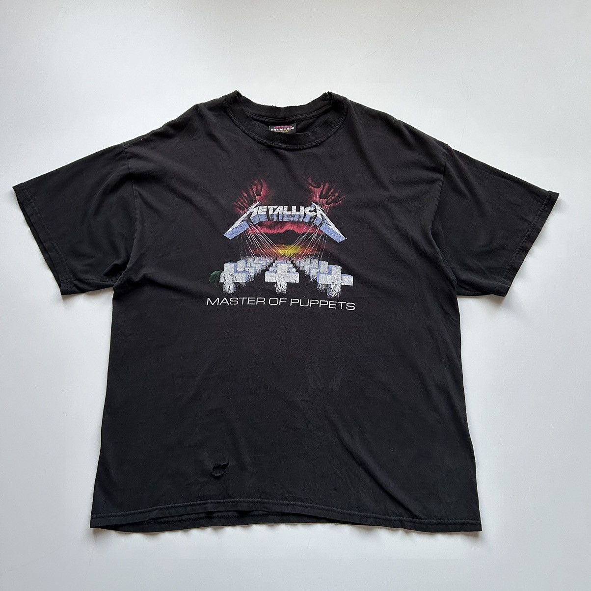 image of Band Tees x Metallica Vintage 1997 Metallica Master Of Puppets Album Graphic Shirt in Black (Size X