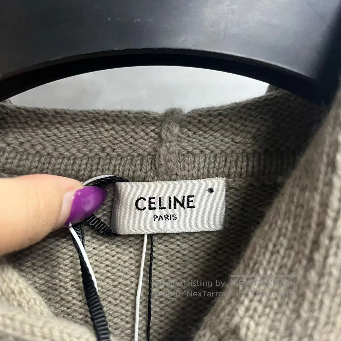 Celine CELINE Logotype letter embroidery casual hooded jacket| Size XS / US 0-2 / IT 36-38 - 3 Thumbnail