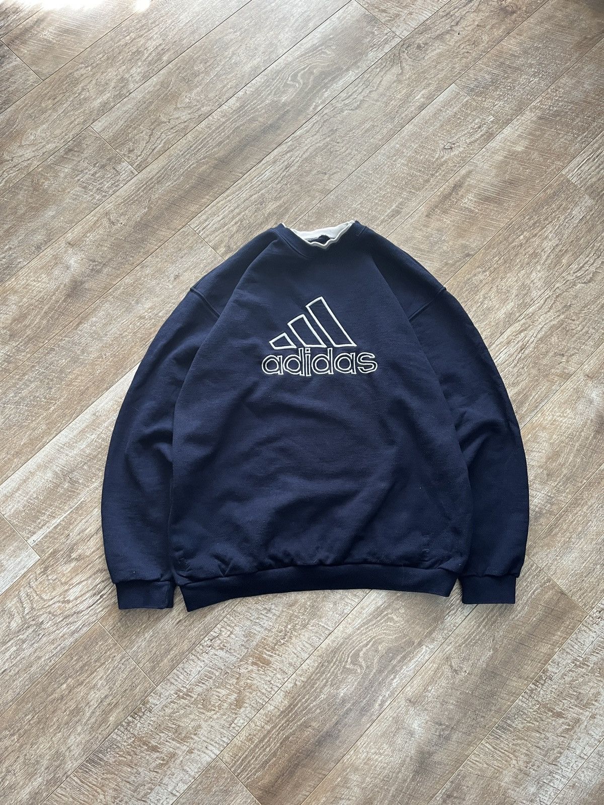 Adidas × Vintage Vintage Adidas Boxy Sweatshirt Size US L / EU 52-54 / 3 - 1 Thumbnail