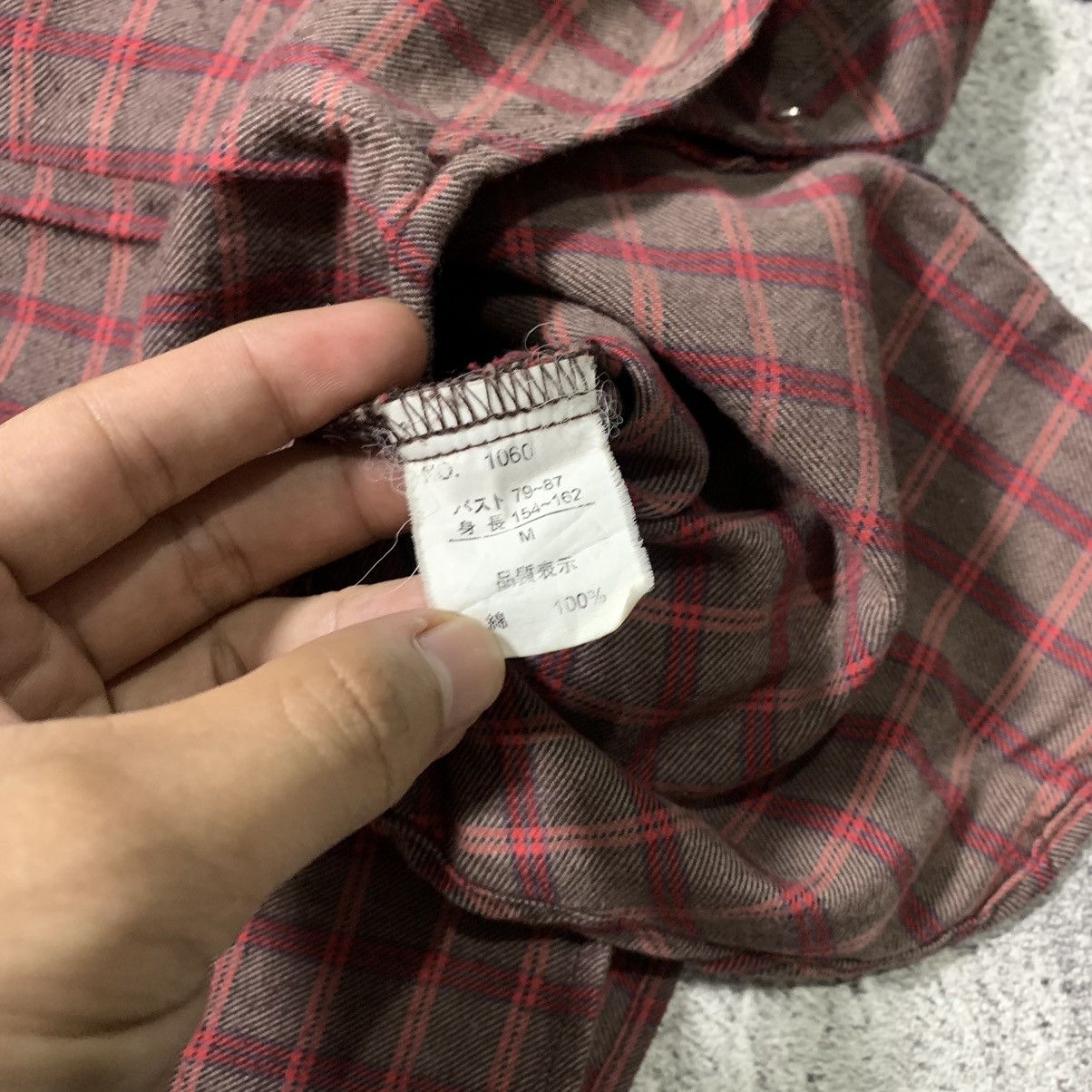 Japanese Brand BACK NUMBER WESTERN PLAID FLANNEL SHIRT SNAP BUTTON Size M / US 6-8 / IT 42-44 - 9 Thumbnail