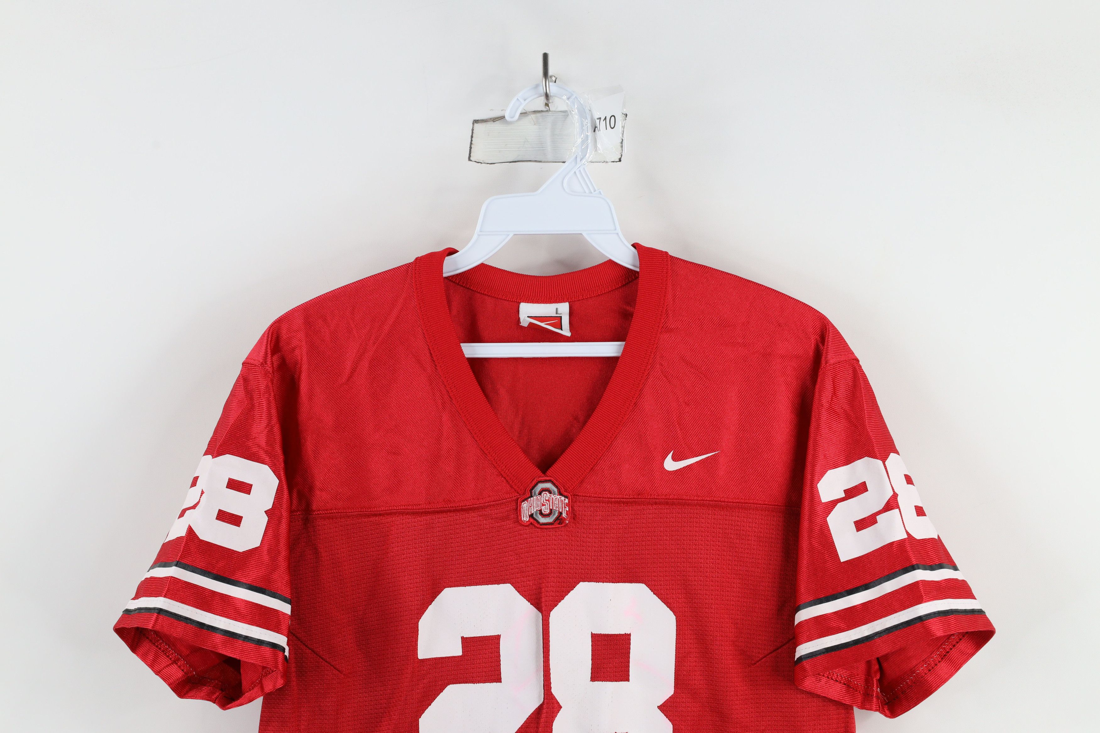 Nike × Vintage Vintage Nike Ohio State University Football Jersey Red Size L / US 10 / IT 46 - 2 Thumbnail