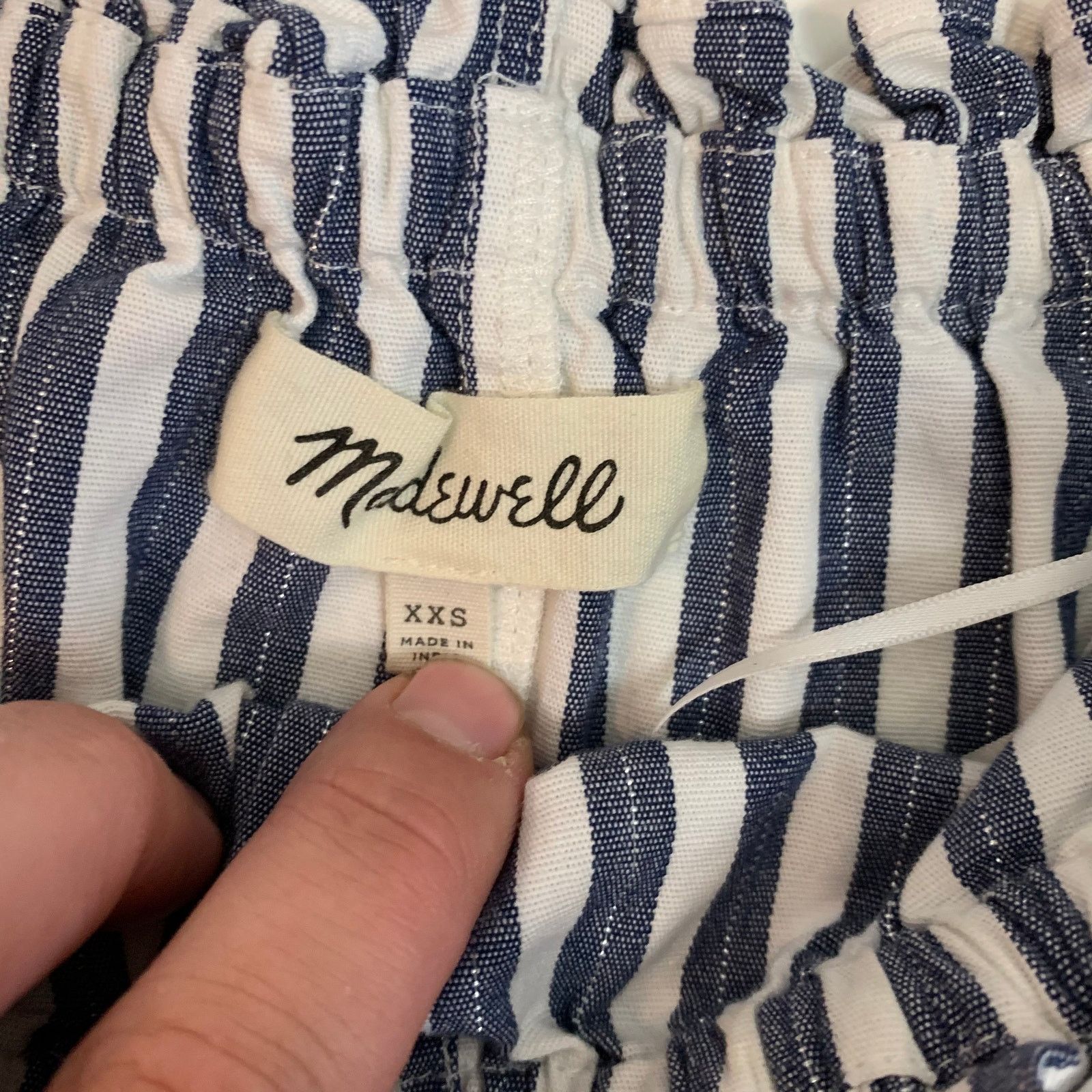Madewell Madewell Shimmer Off Shoulder Stripe Boho Peasant Top XXS Size XXS / US 00 / IT 34 - 5 Thumbnail