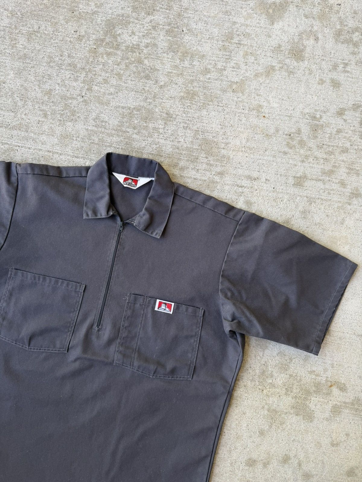 Ben Davis Ben Davis Workwear Quarter Zip Polo Short Sleeve Size US XL / EU 56 / 4 - 3 Thumbnail
