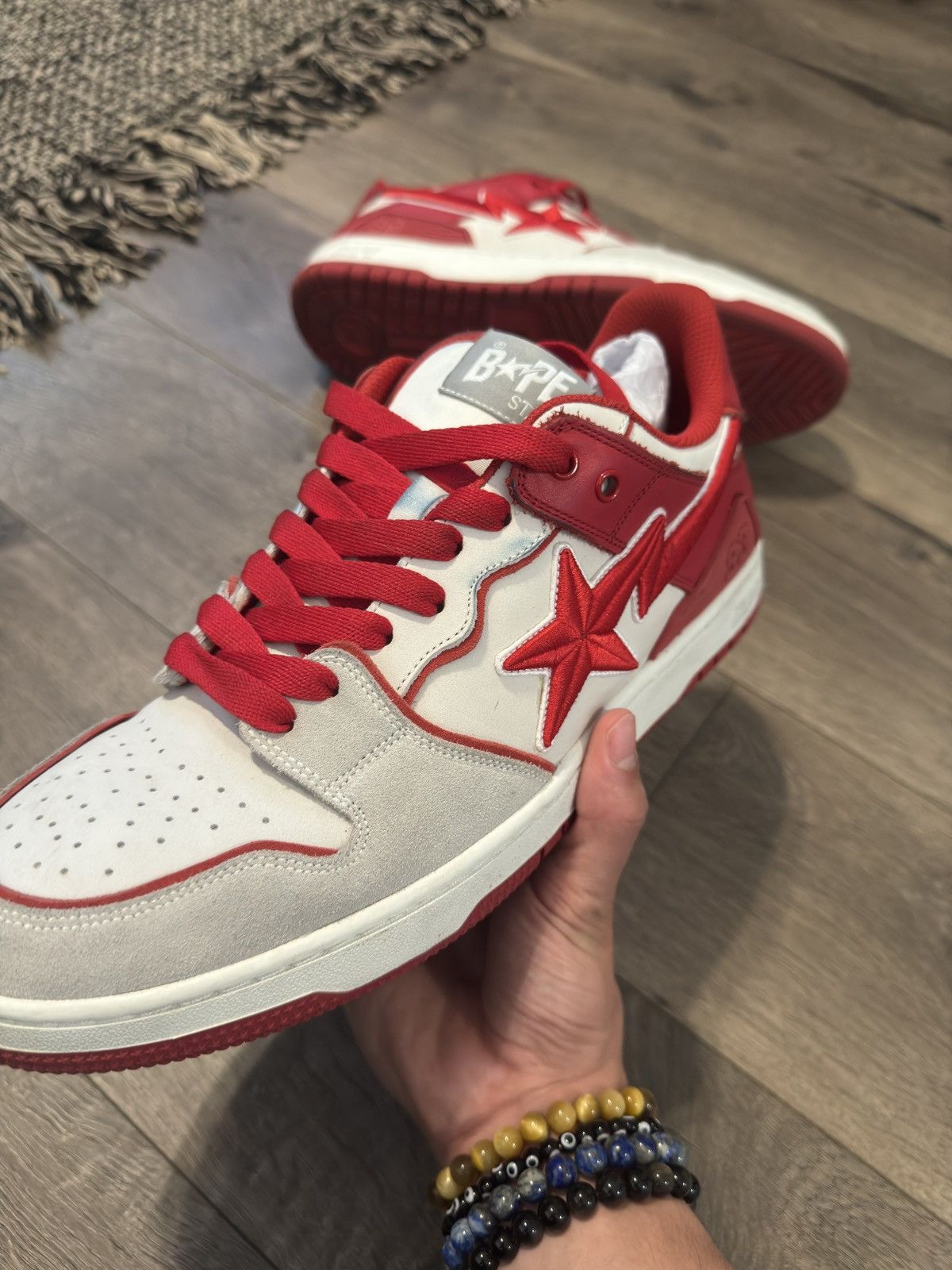 Bape BAPE SKSSTA #5 RED STITCH SUEDE SIZE 12 Size US 12 / EU 45 - 6 Thumbnail