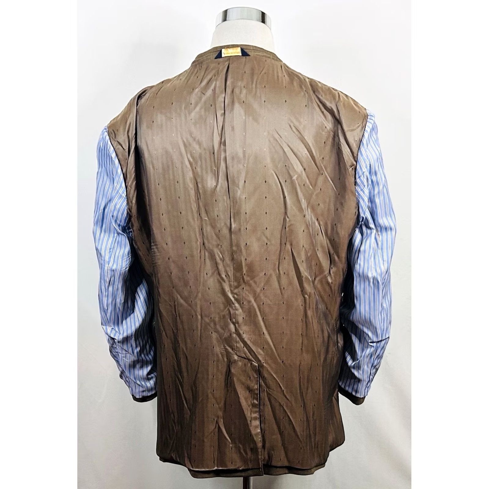 Joseph Joseph & Feiss Sport Coat 50R Wool Herringbone Beige Two-Button Vented Regular Mens Jacket Size US XS / EU 42 / 0 - 8 Thumbnail